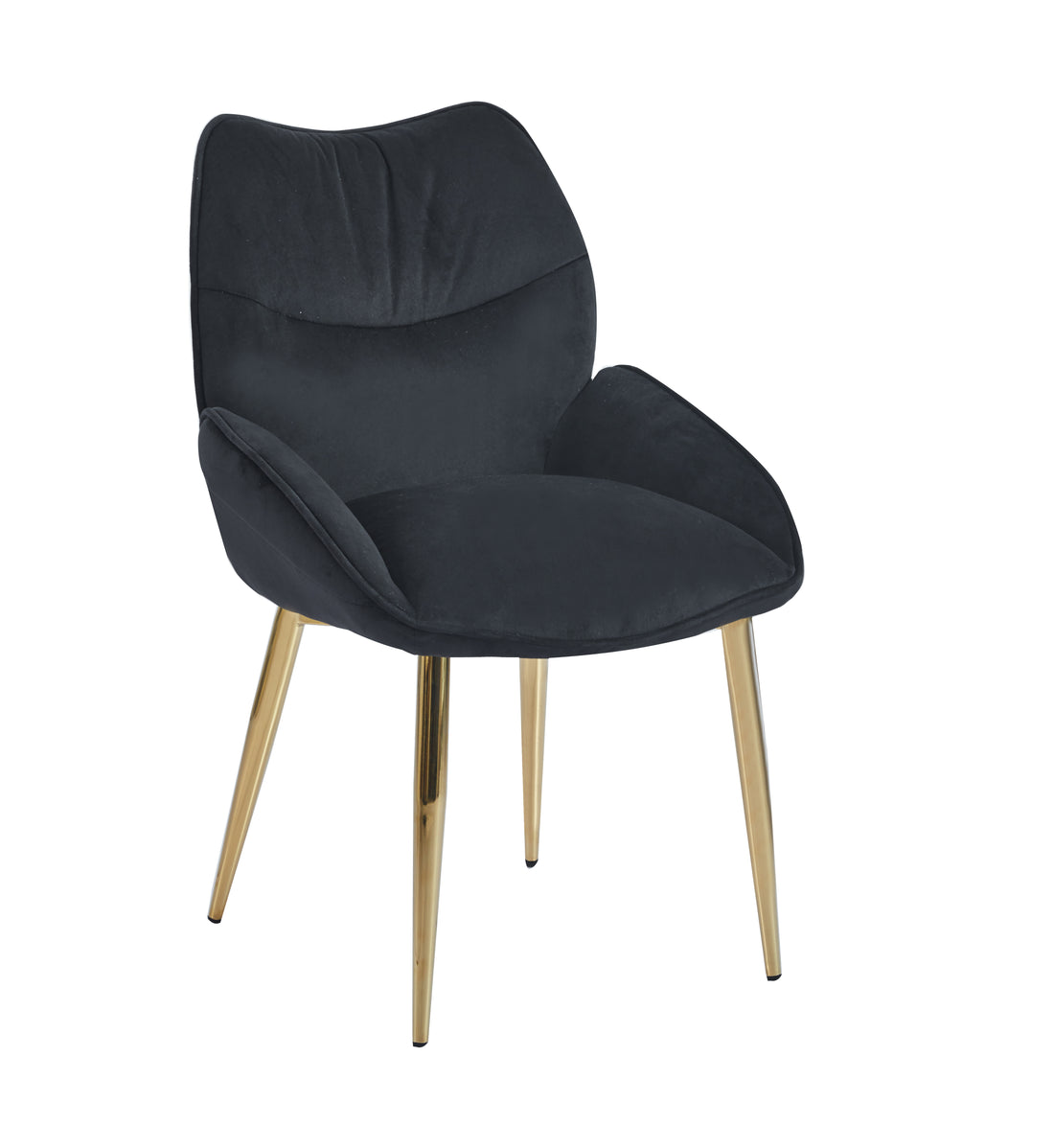 Lot de 2 chaises LOHA pied métal Gold #couleur_noir