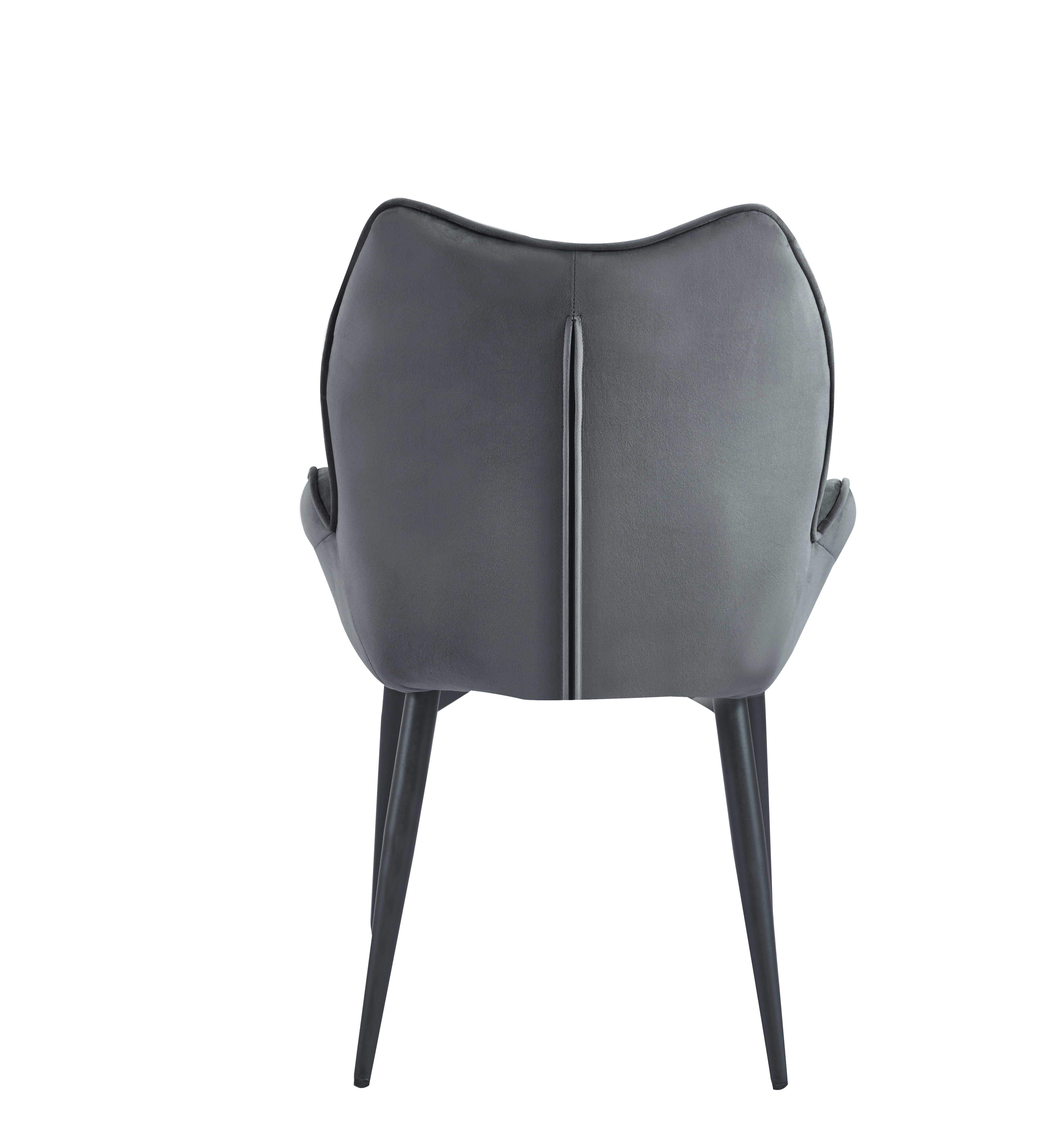 Lot de 2 chaises LOHA pied métal noir #couleur_Anthracite