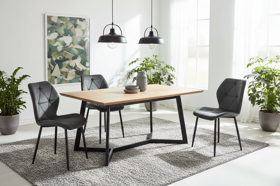 Chaise COQUILLAGE Pied Métal Noir #couleur_anthracite