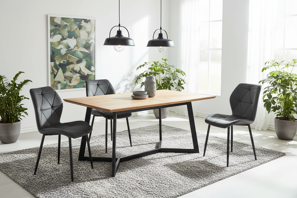 Chaise COQUILLAGE Pied Métal Noir #couleur_anthracite