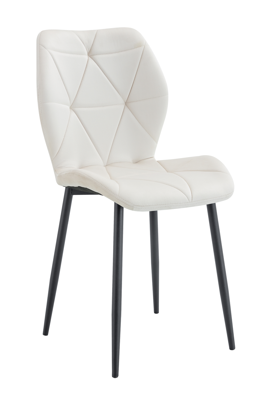 Chaise COQUILLAGE Pied Métal Noir #couleur_beige