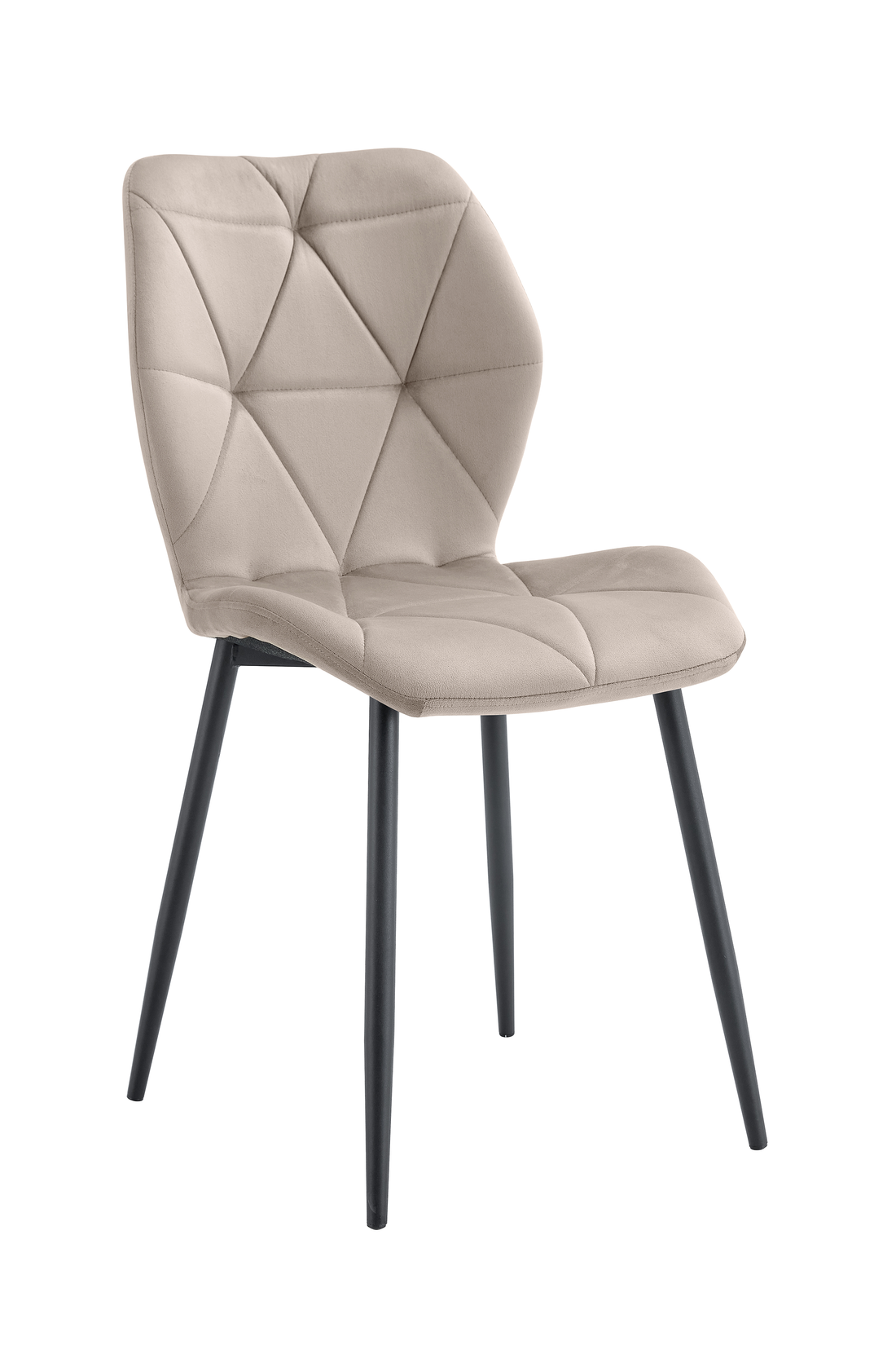 Chaise COQUILLAGE Pied Métal Noir #couleur_taupe