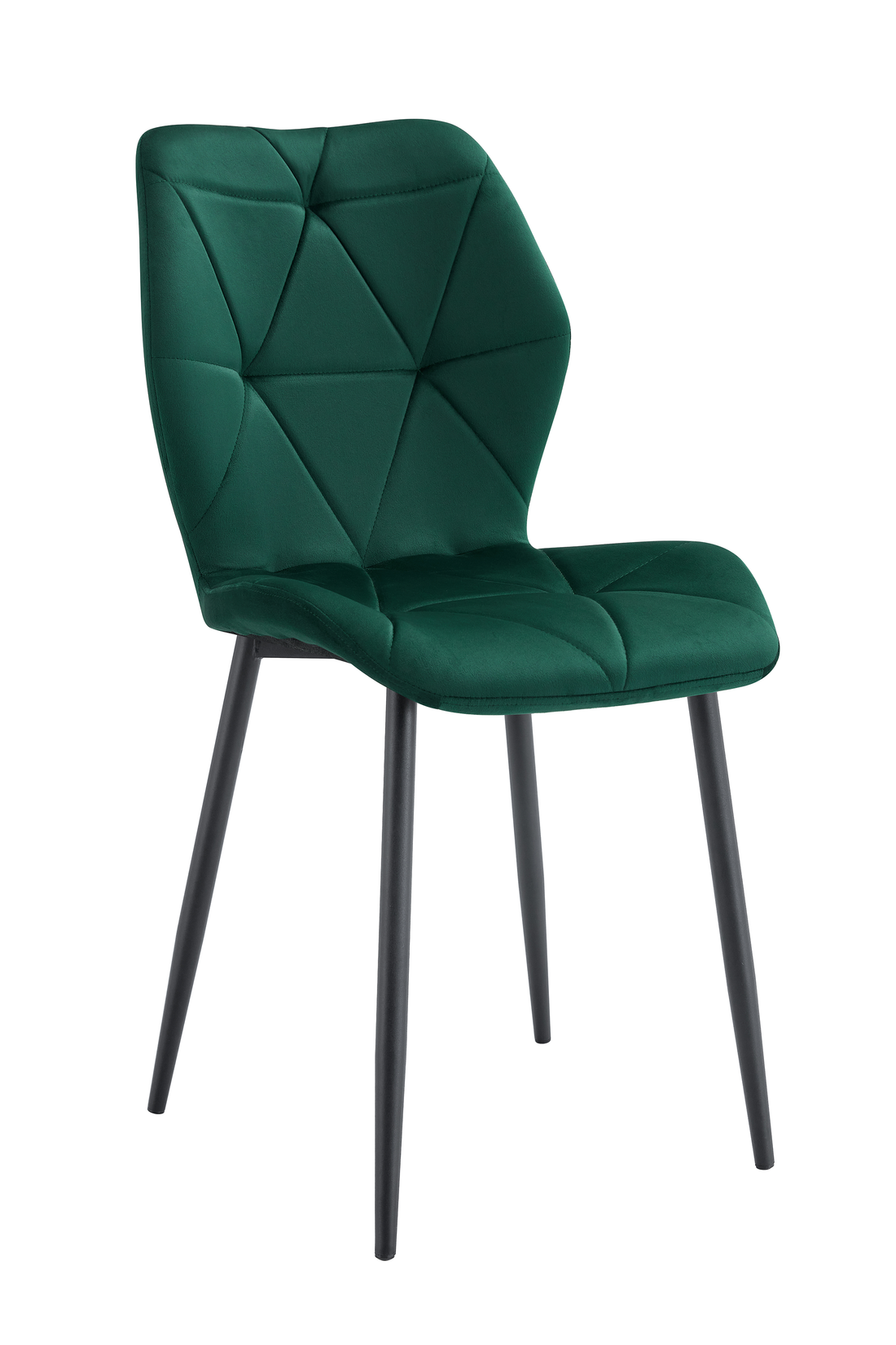 Chaise COQUILLAGE Pied Métal Noir #couleur_vert_sapin
