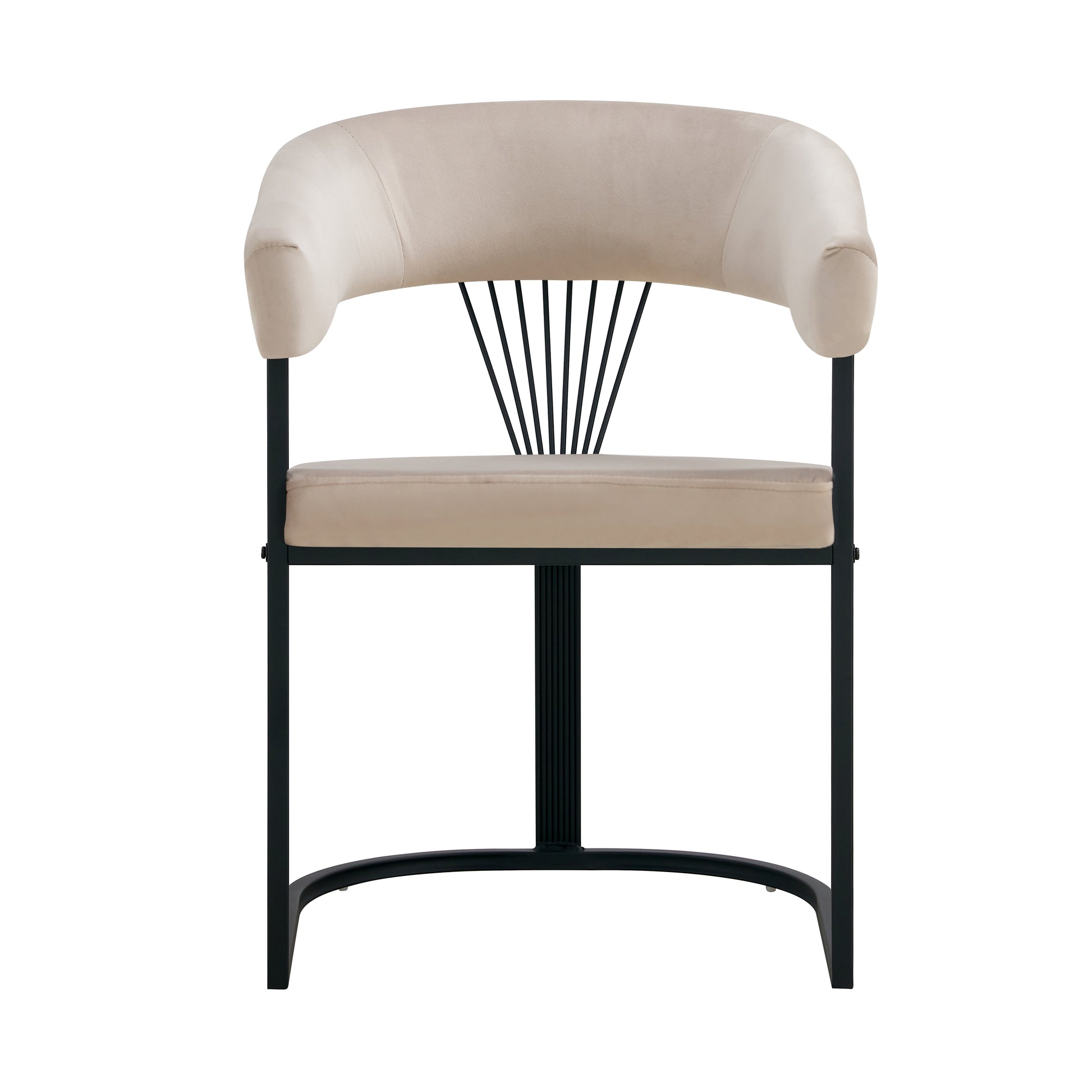 Chaise BRITTANY avec accoudoirs métal noir & velours 58x55x83 cm #couleur_moka