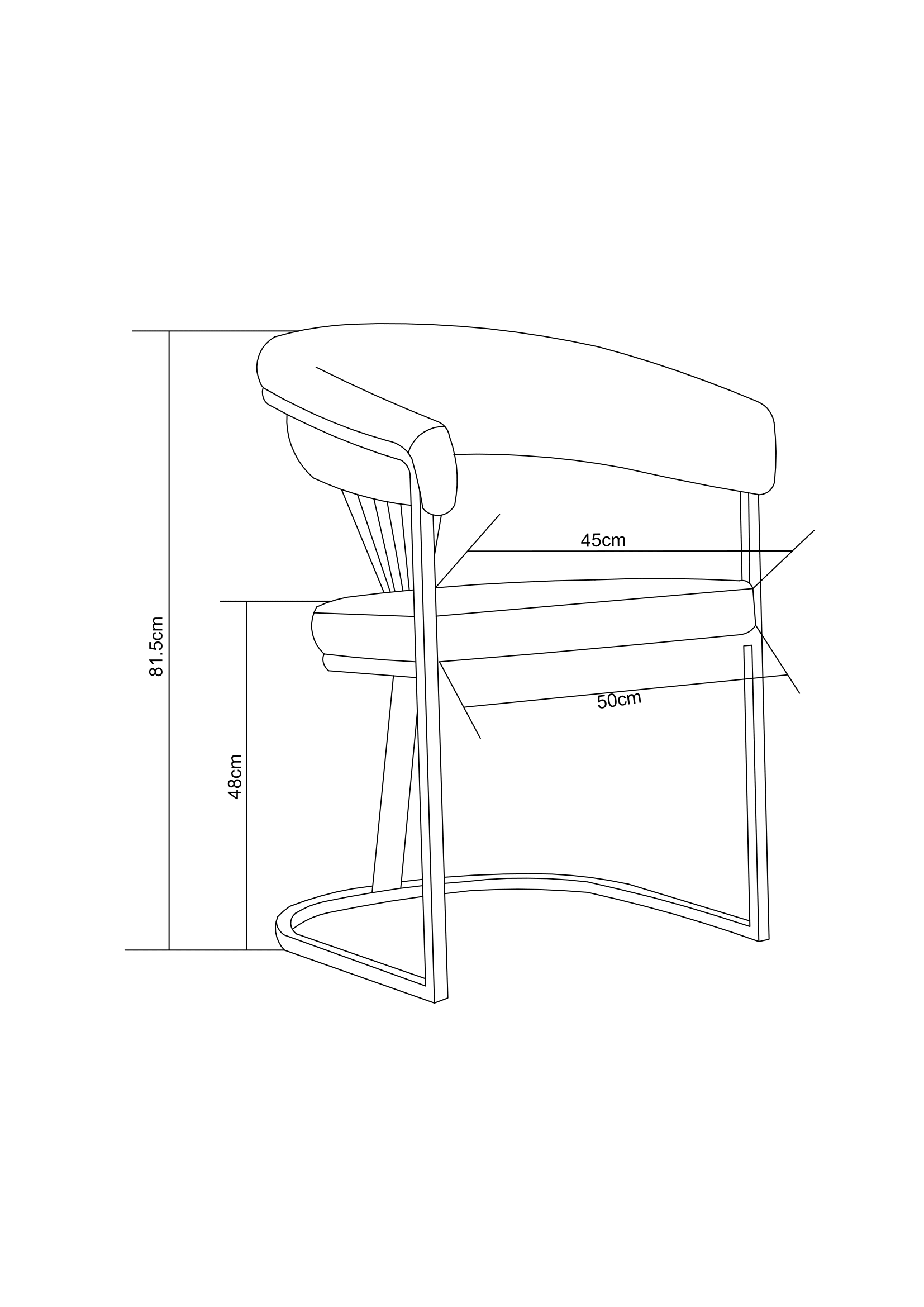 Lot de 2 Chaises avec Accoudoirs BRITTANY – Métal Noir & Velours – 58x55x83 cm
