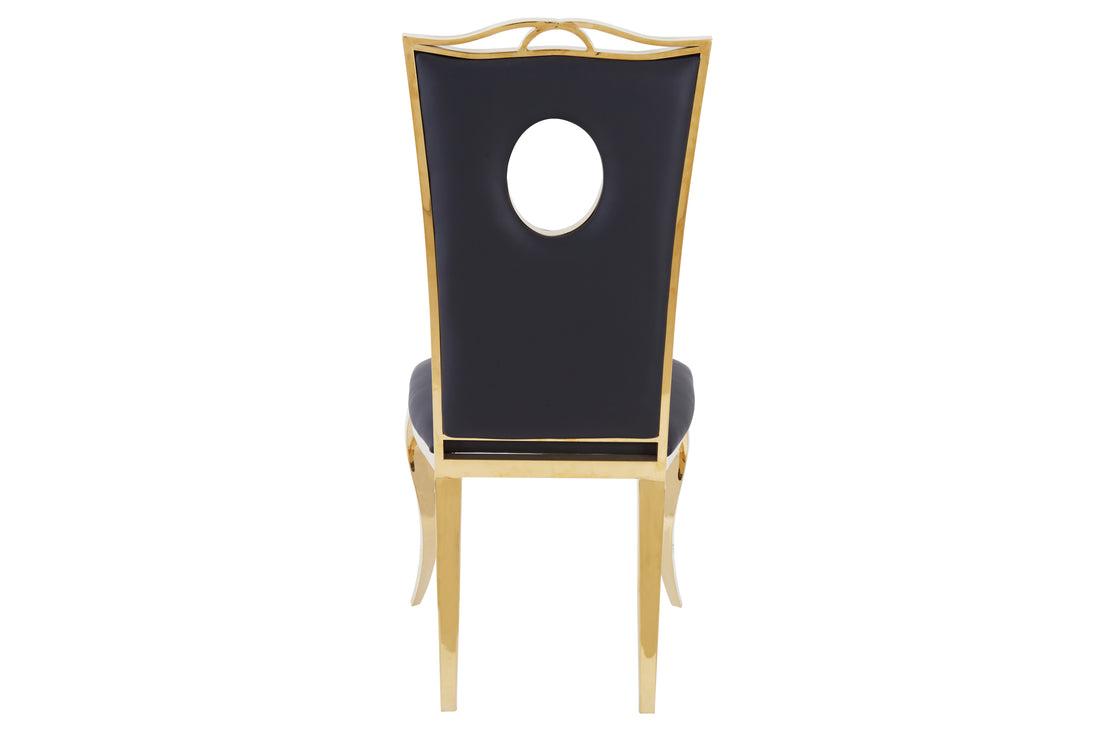 Lot de Chaises baroque ROYAL Gold Simili #couleur_noir