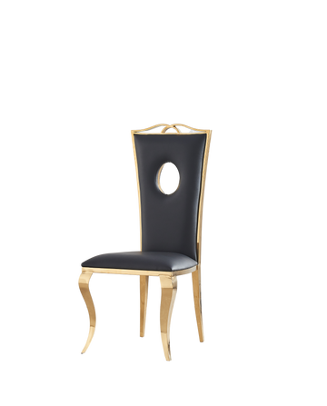 Lot de Chaises baroque ROYAL Gold Simili #couleur_noir