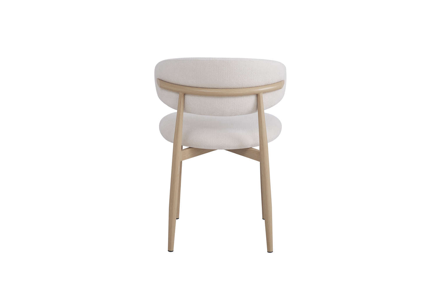 Lot de 4 Chaises Pied Effet Bois Beige 50x50x77 cm LUCILE