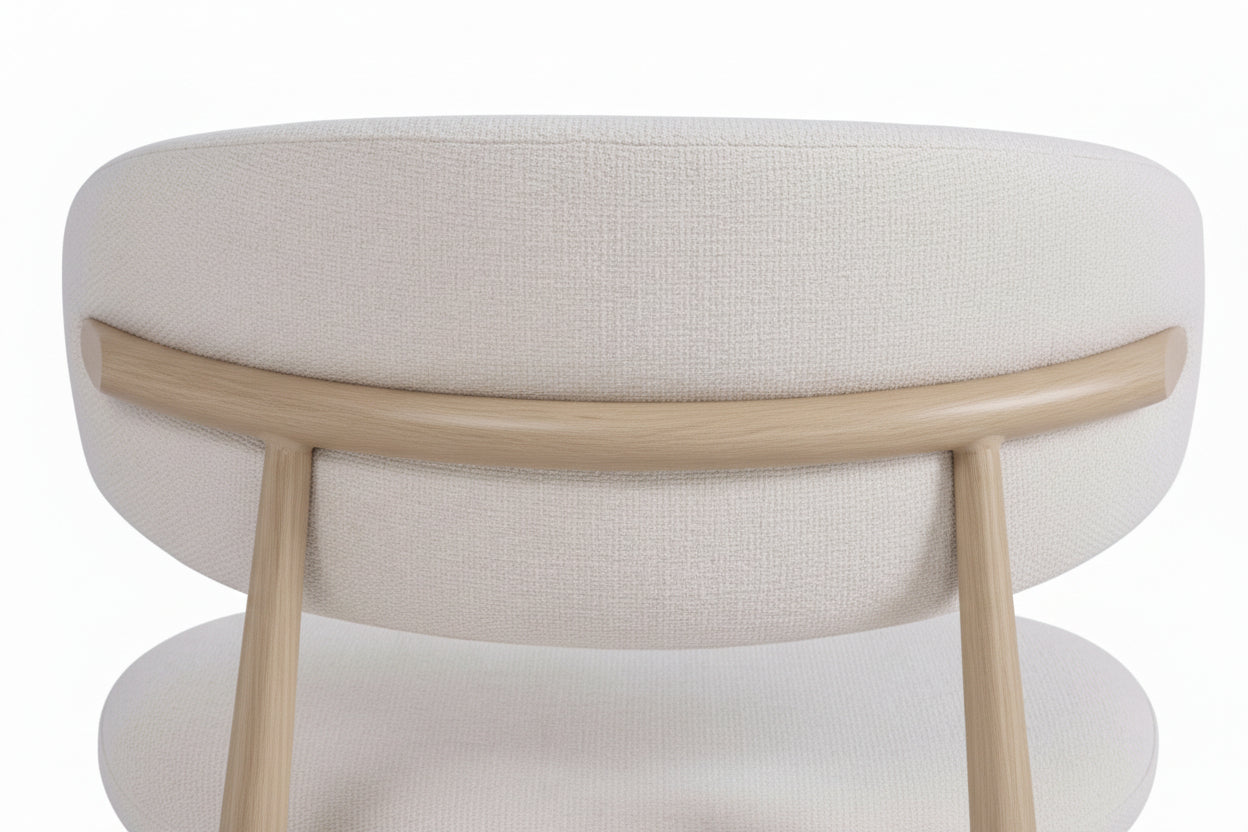 Lot de 4 Chaises Pied Effet Bois Beige 50x50x77 cm LUCILE