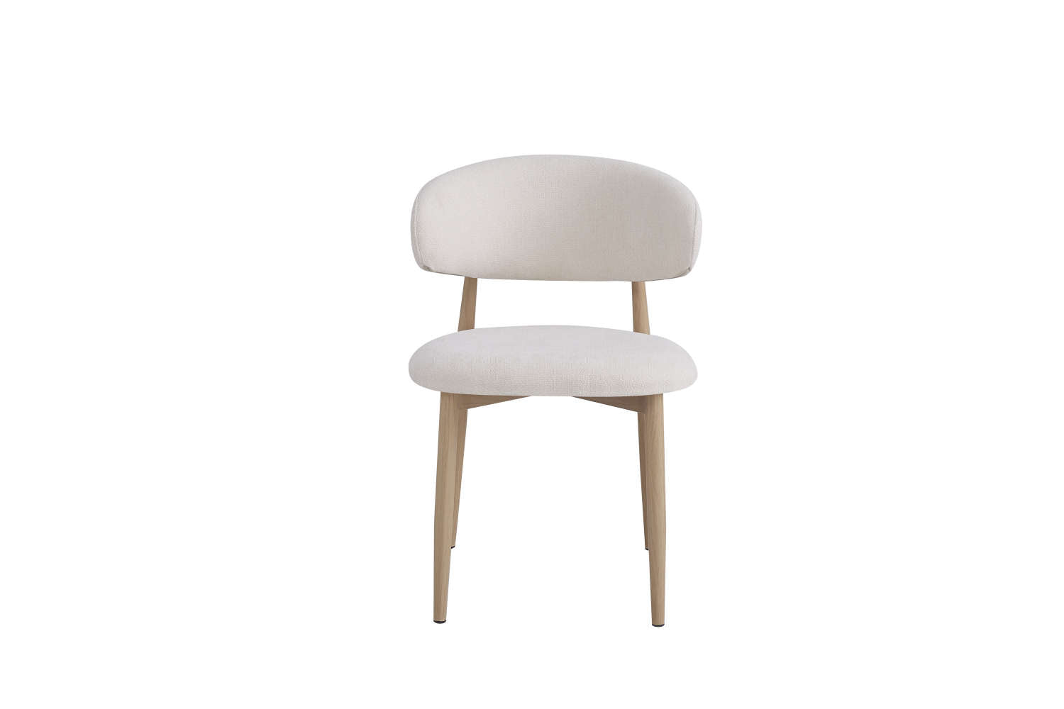 Lot de 4 Chaises Pied Effet Bois Beige 50x50x77 cm LUCILE