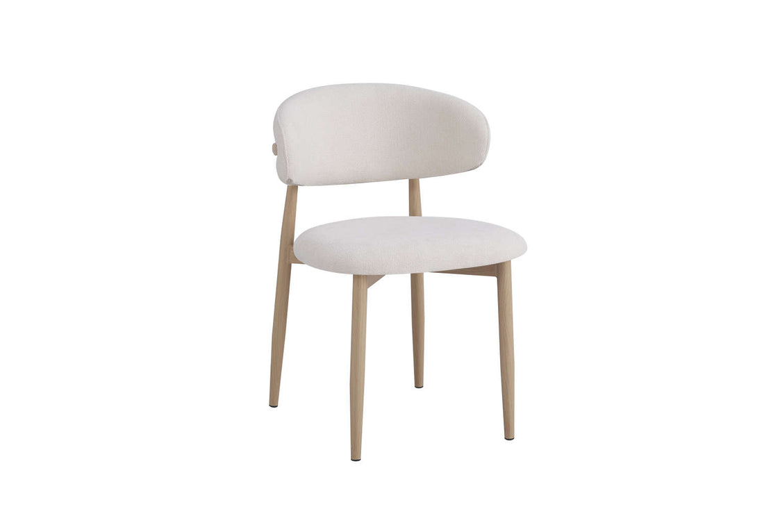 Lot de 4 Chaises Pied Effet Bois Beige 50x50x77 cm LUCILE