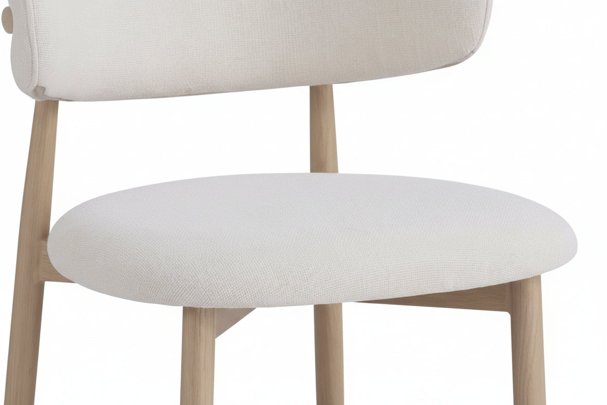Lot de 4 Chaises Pied Effet Bois Beige 50x50x77 cm LUCILE
