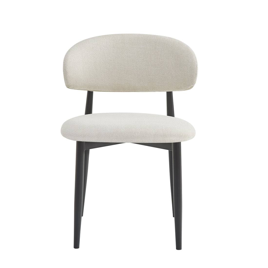 Lot de 4 Chaises Métal Noir Marbella Nuage 50x50x77 cm LUCILE