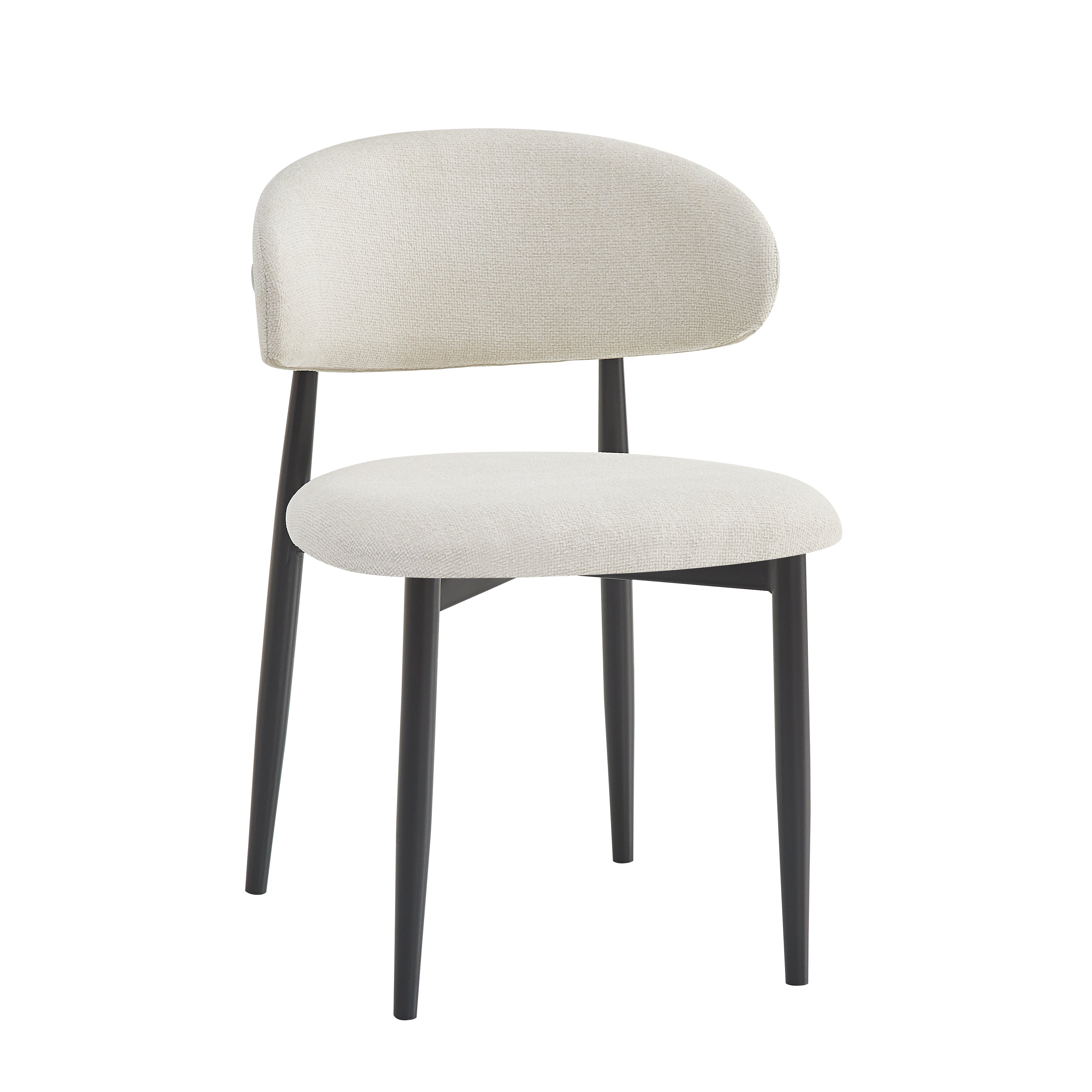 Lot de 4 Chaises Métal Noir Marbella Nuage 50x50x77 cm LUCILE