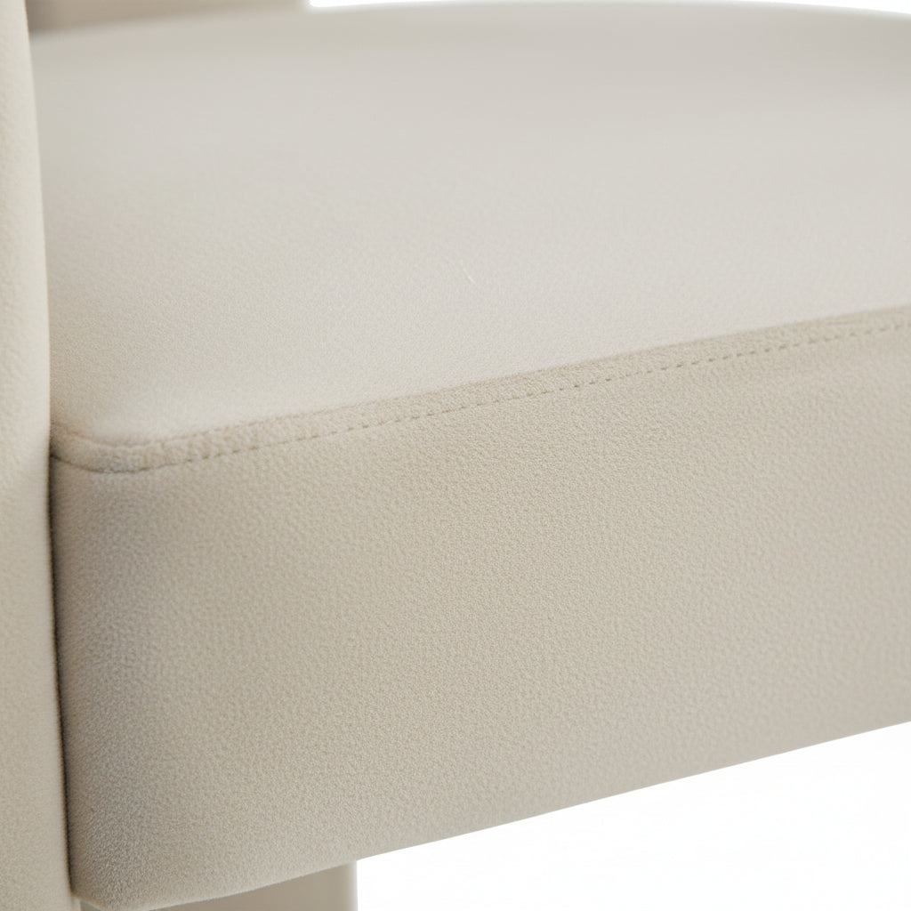 Lot de 2 chaises de salle à manger velours beige rembourrées MAESTRO