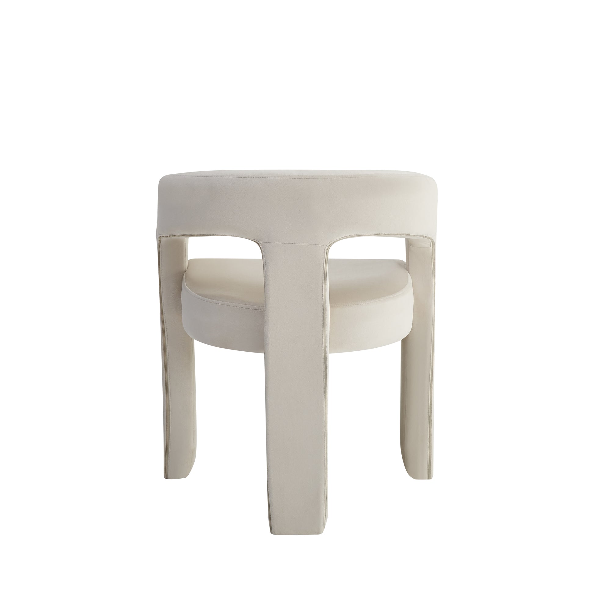 Chaise velours beige dossier barrel pieds gainés lot de 2 MAESTRO #couleur-beige 