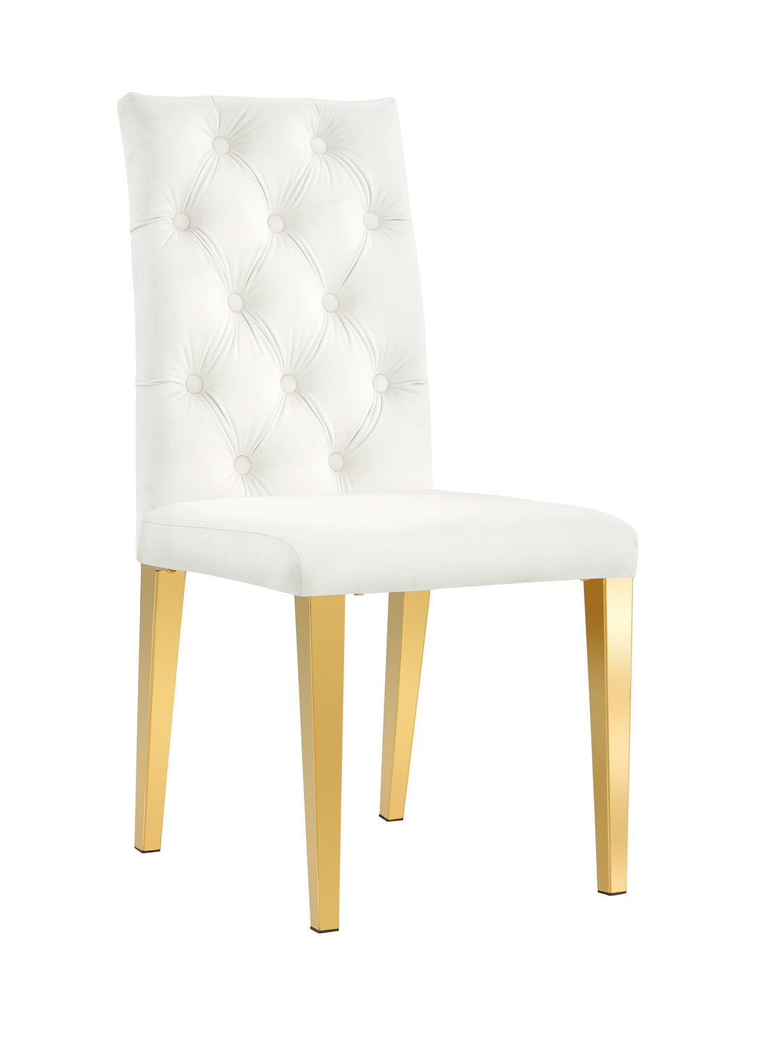 Lot de chaises NEVADA capitonnés gold #couleur_écru