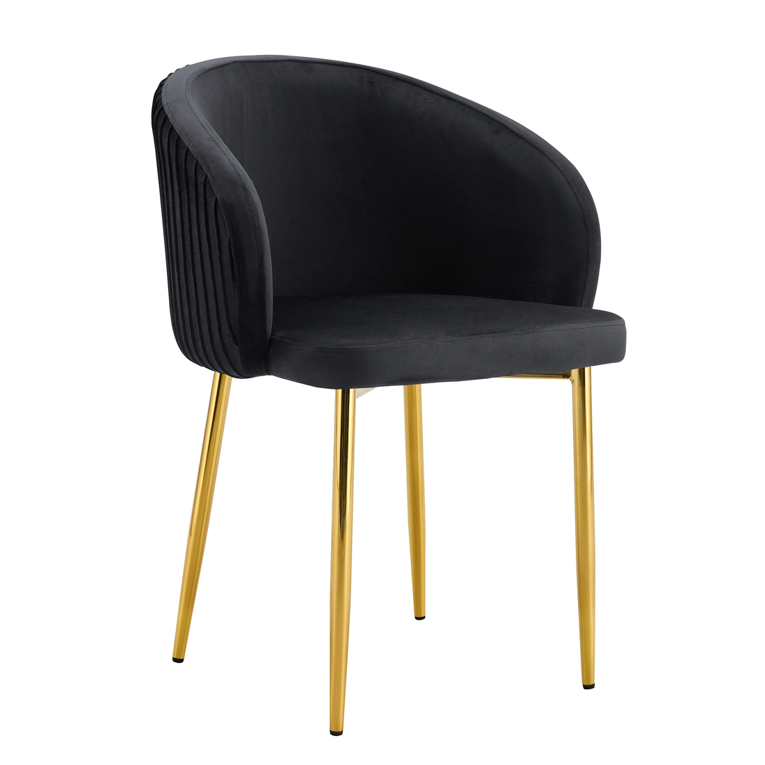 Chaise CARLITA Gold avec accoudoirs #couleur_noir