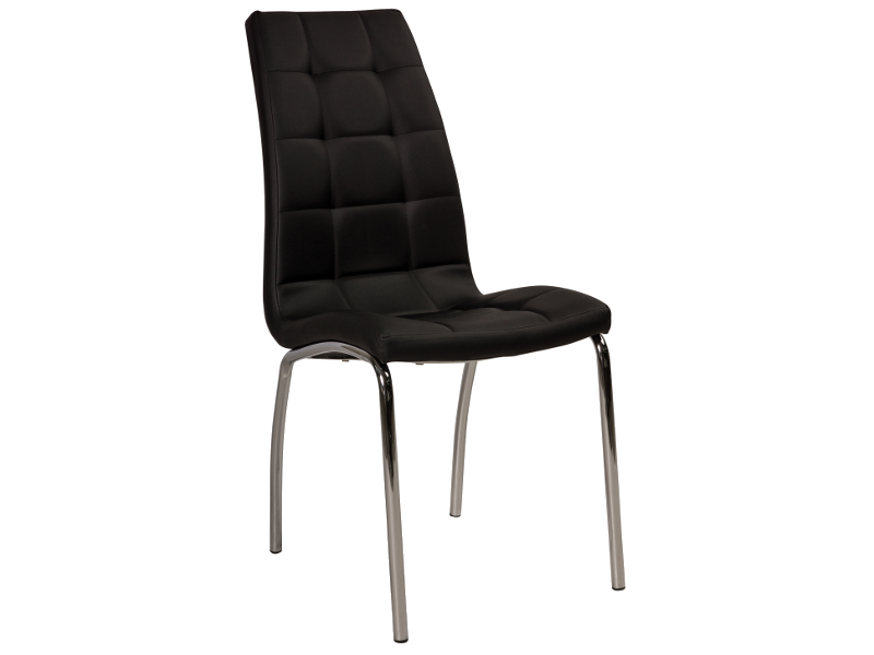 Lot de chaises EMMA simili cuir #couleur_noir