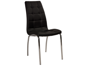 Lot de chaises EMMA simili cuir #couleur_noir