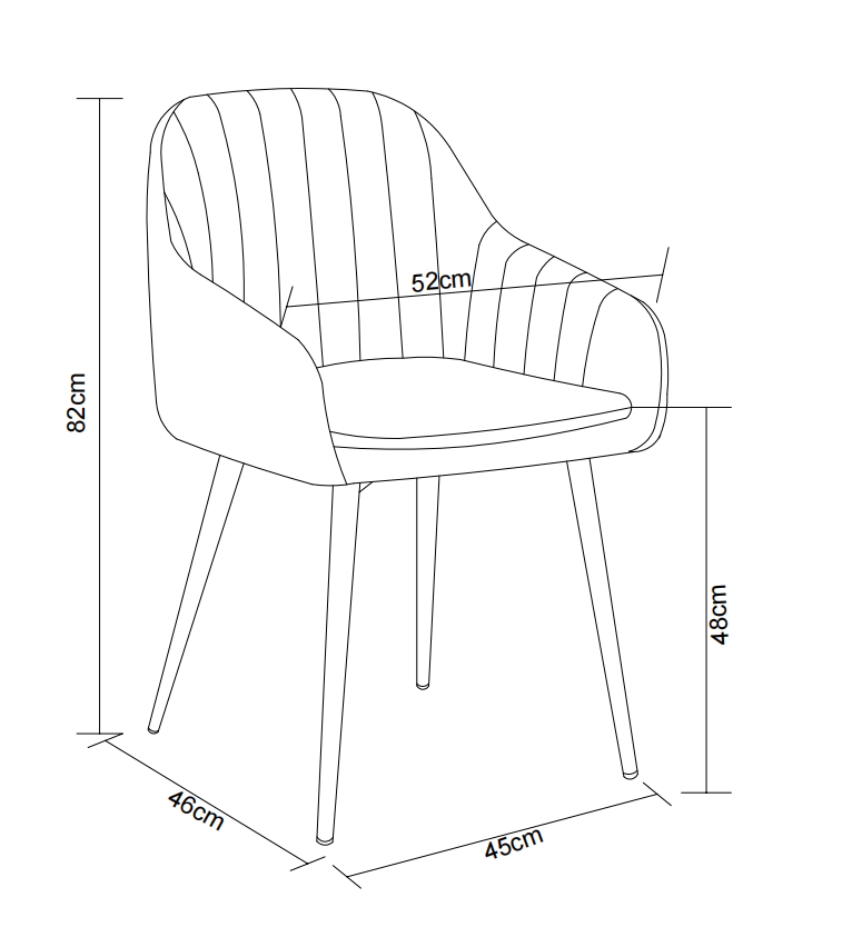Lot 2 Chaises Salle à Manger Velours Anthracite Pieds Gold 45x46x82cm – PAMS