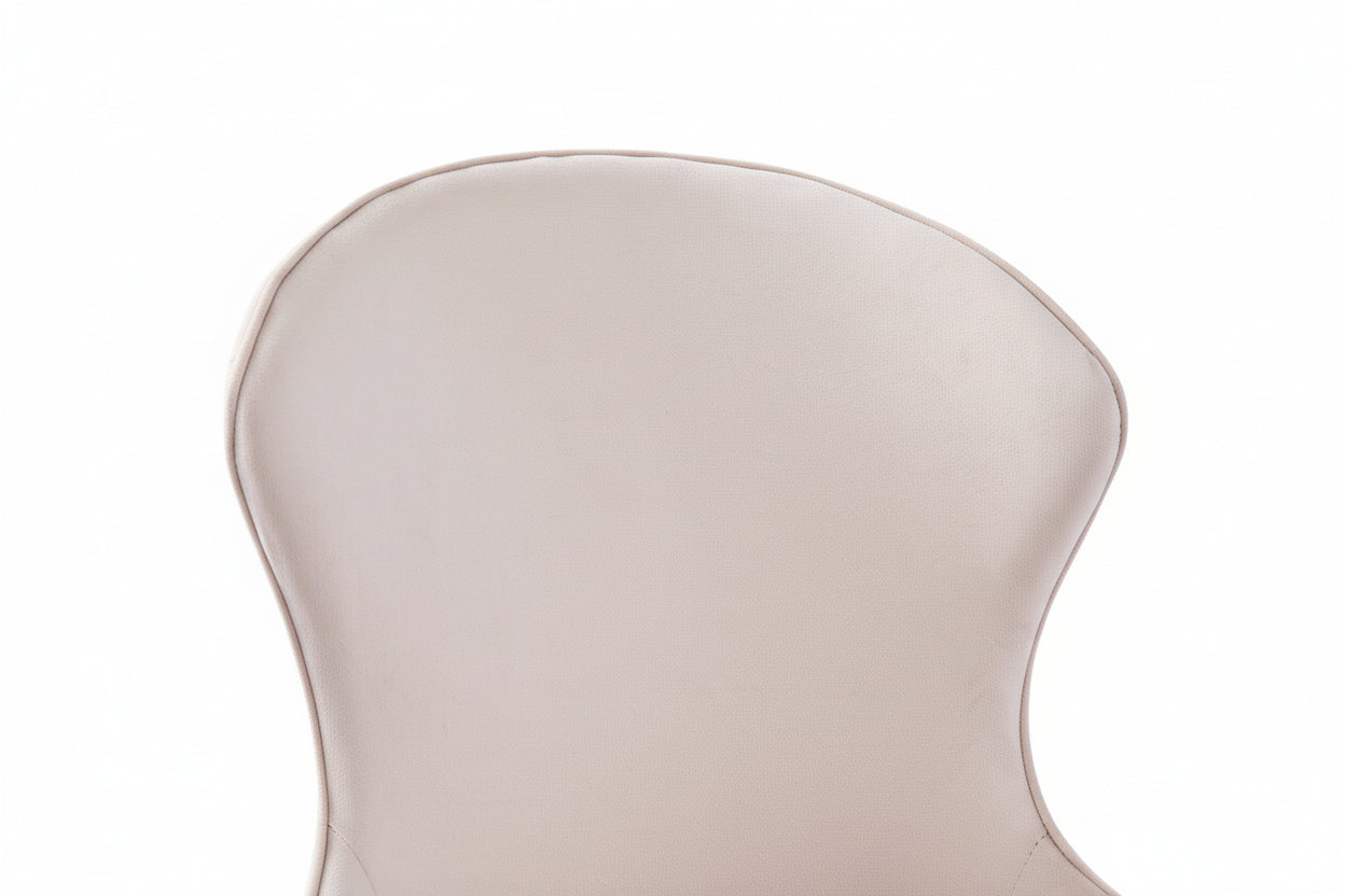 Lot 2 Chaises Salle à Manger Hilton Velours Beige Pieds Gold