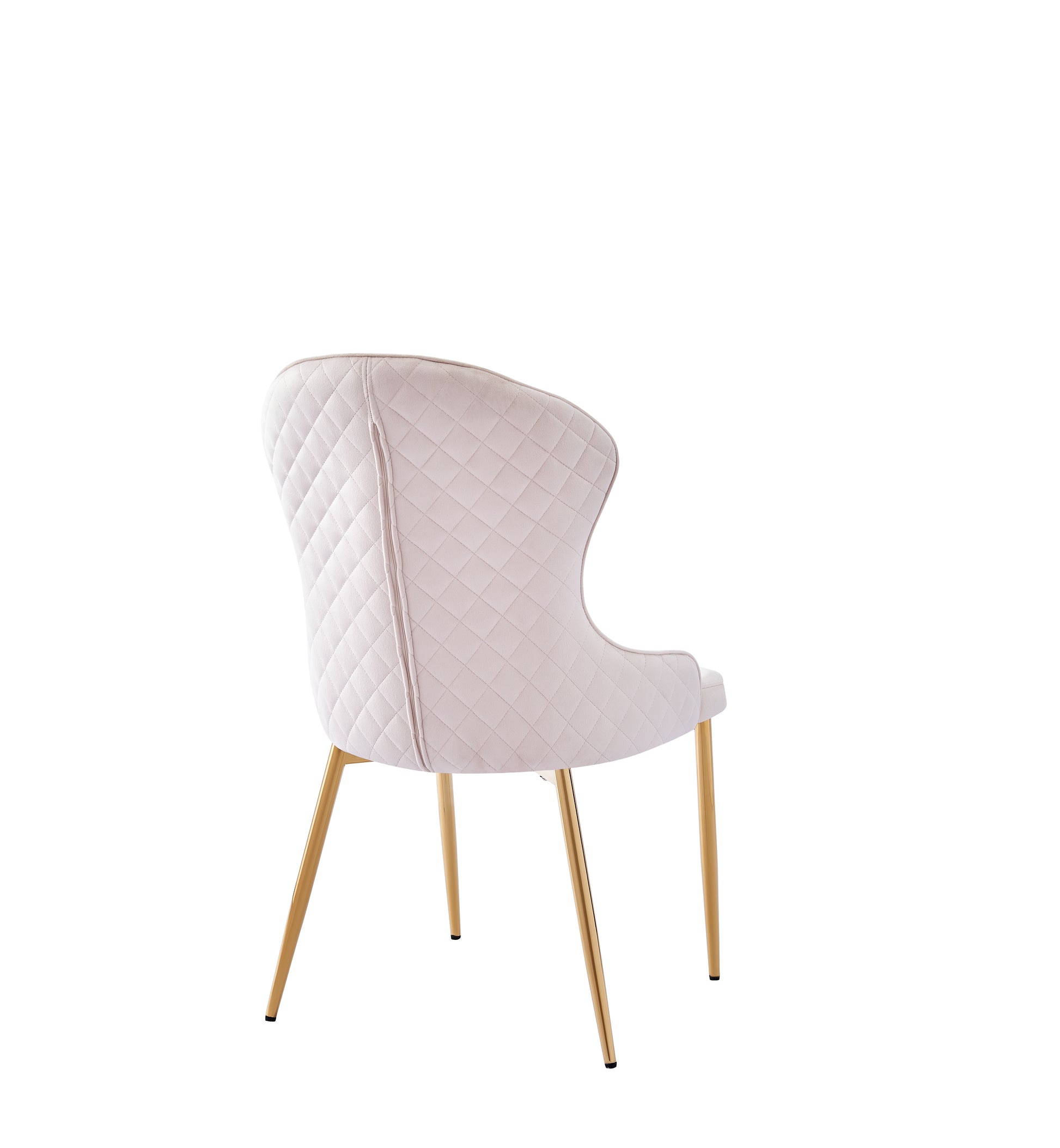 Chaise HILTON Velours Beige Pieds Gold #couleur_beige