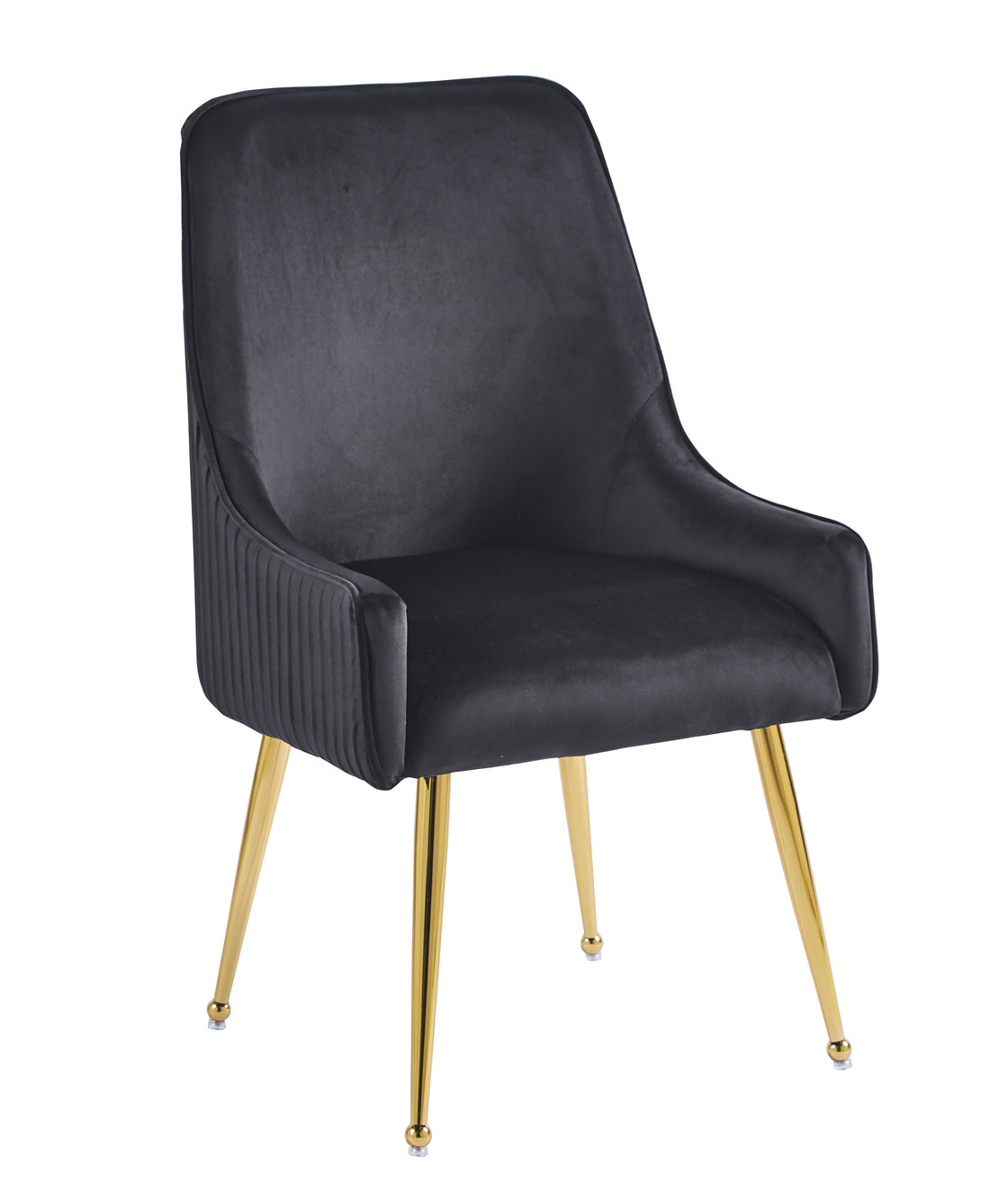 Chaise LUXURY velours gold 56x58x93 cm #couleur_noir