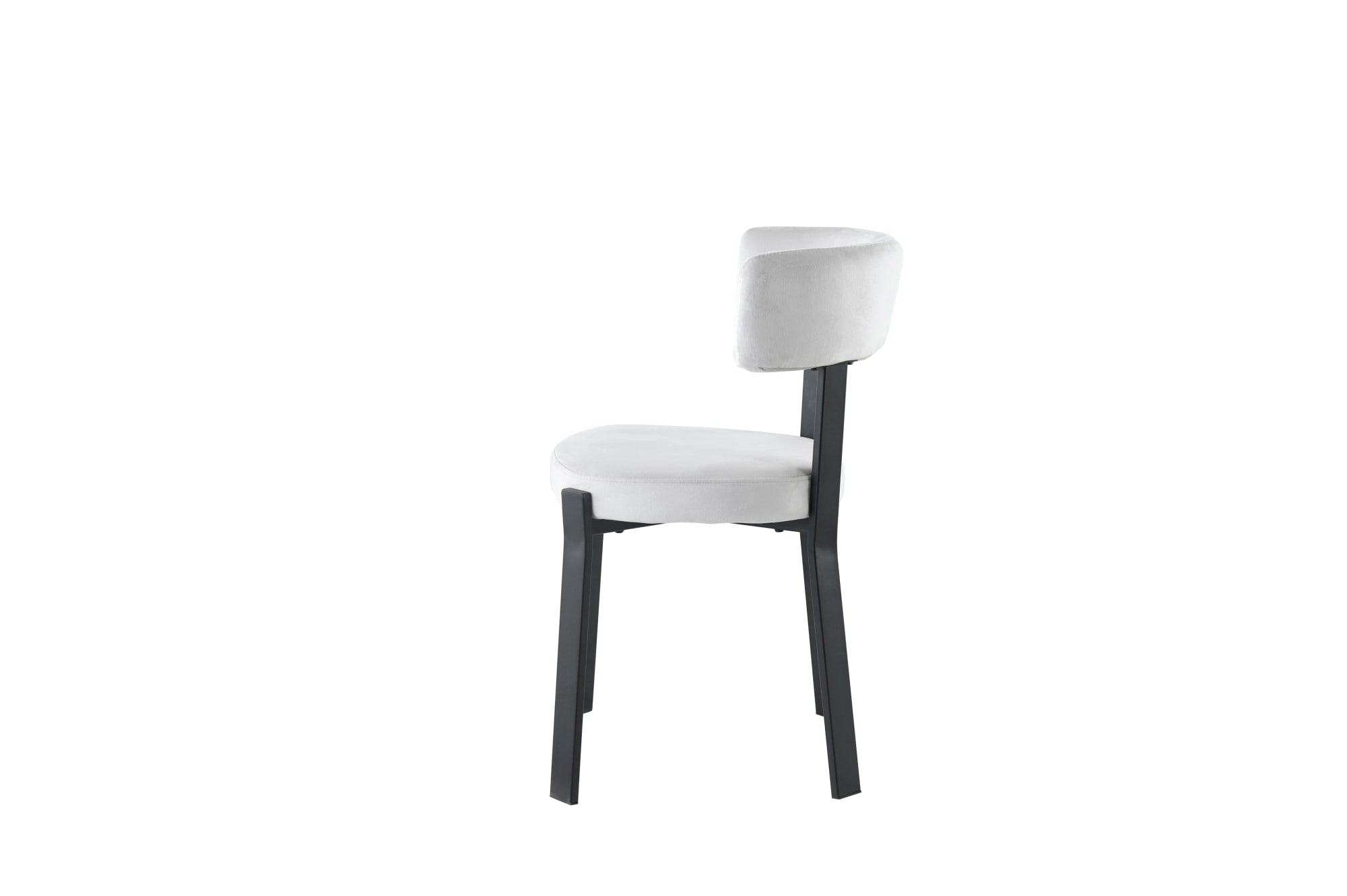 CHAISE NORDIK PIED NOIR ASSISES VELOURS BEIGE