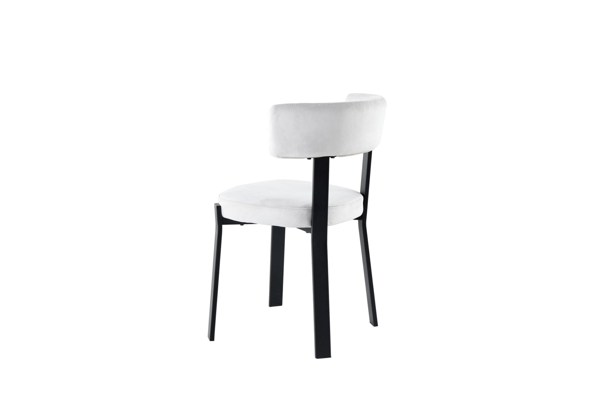 CHAISE NORDIK PIED NOIR ASSISES VELOURS BEIGE