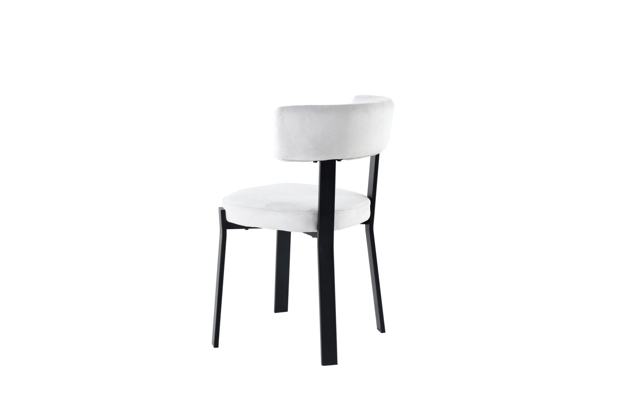 CHAISE NORDIK PIED NOIR ASSISES VELOURS BEIGE