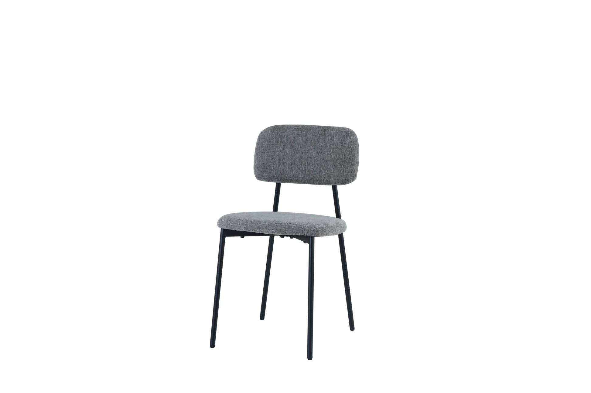 CHAISE AZRA PIED METAL NOIR ASSISES TISSU HERITAGE ANTHRACITE