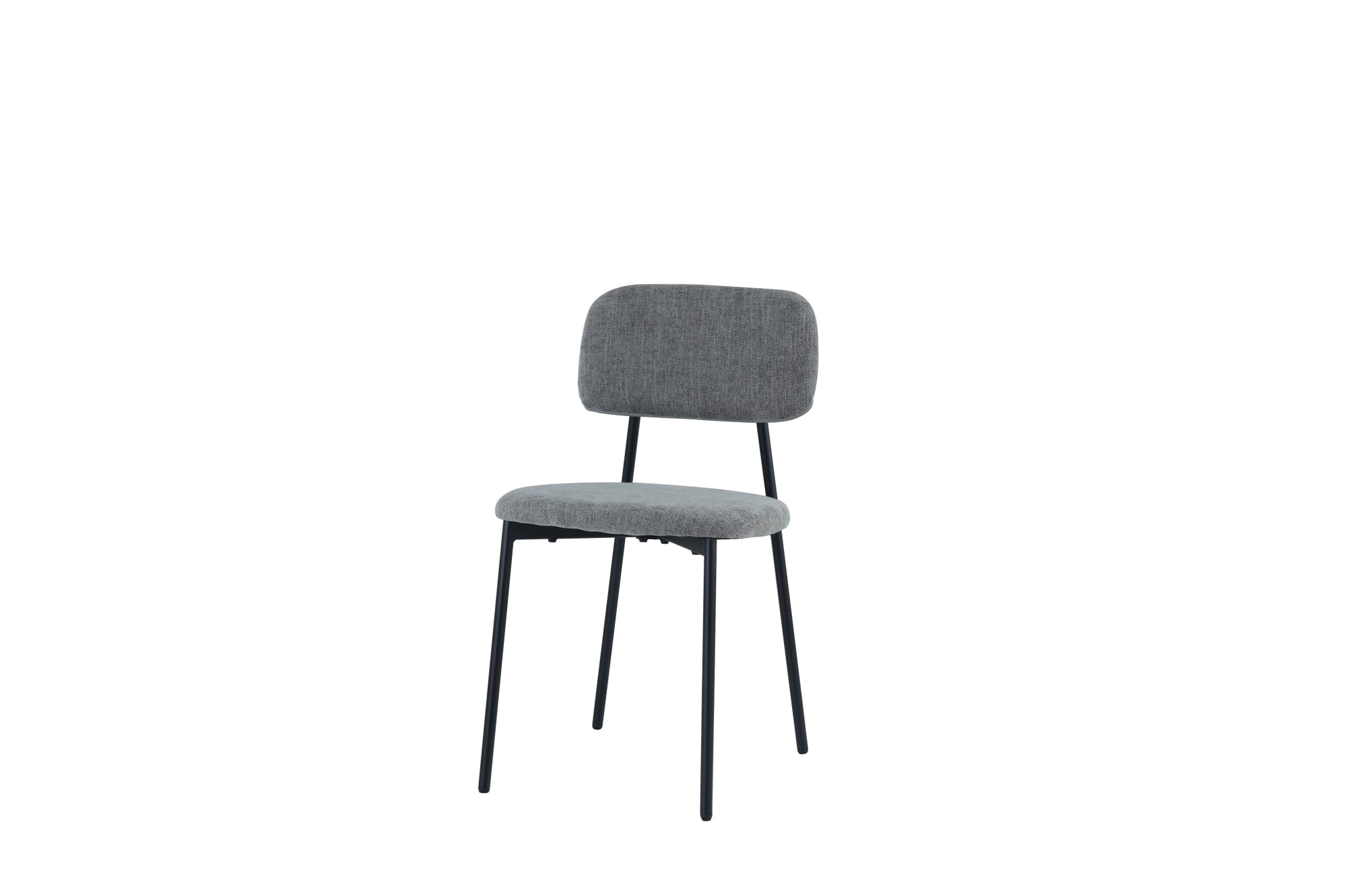 CHAISE AZRA PIED METAL NOIR ASSISES TISSU HERITAGE ANTHRACITE