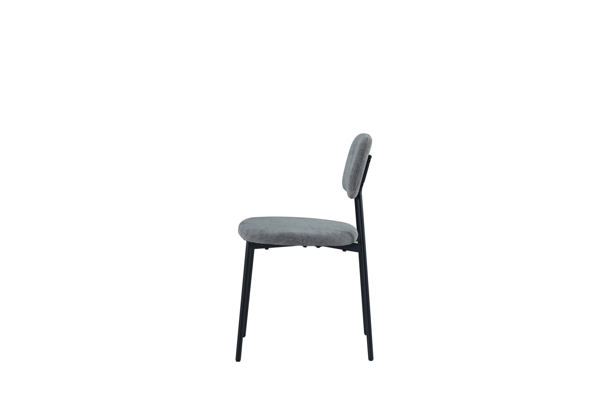 CHAISE AZRA PIED METAL NOIR ASSISES TISSU HERITAGE ANTHRACITE