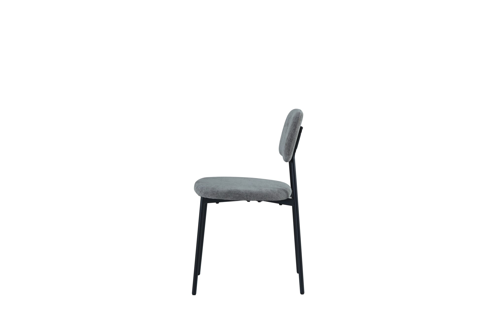 CHAISE AZRA PIED METAL NOIR ASSISES TISSU HERITAGE ANTHRACITE