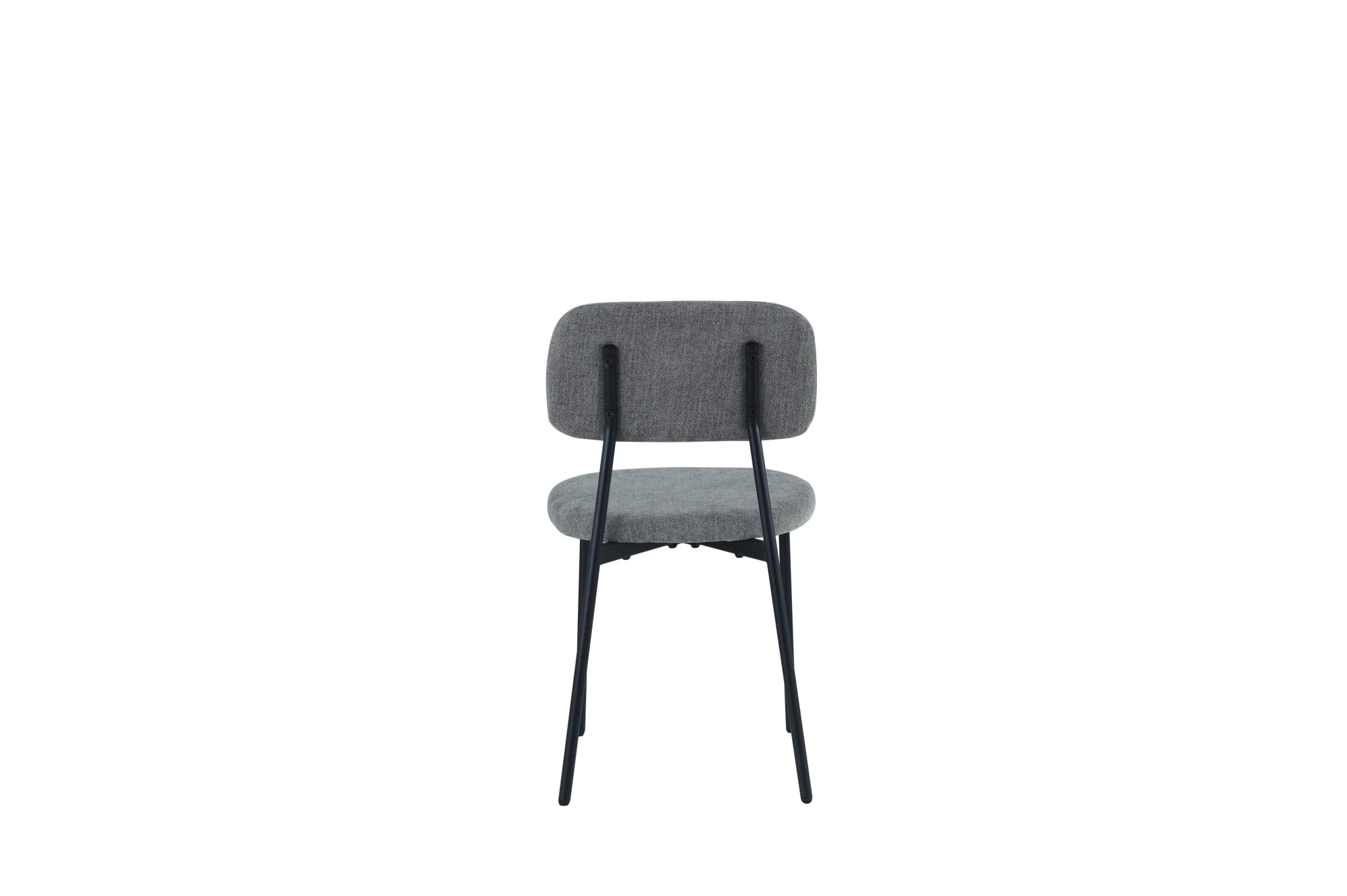 CHAISE AZRA PIED METAL NOIR ASSISES TISSU HERITAGE ANTHRACITE