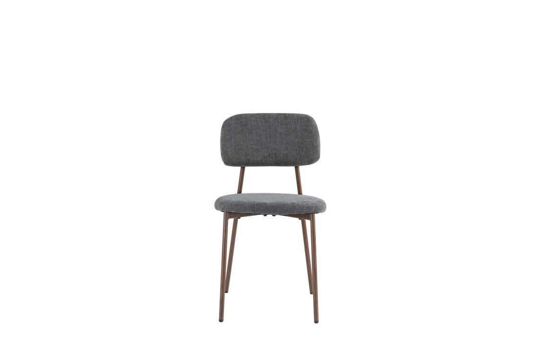 CHAISE AZRA PIED EFFET NOYER ASSISES TISSU HERITAGE ANTHRACITE