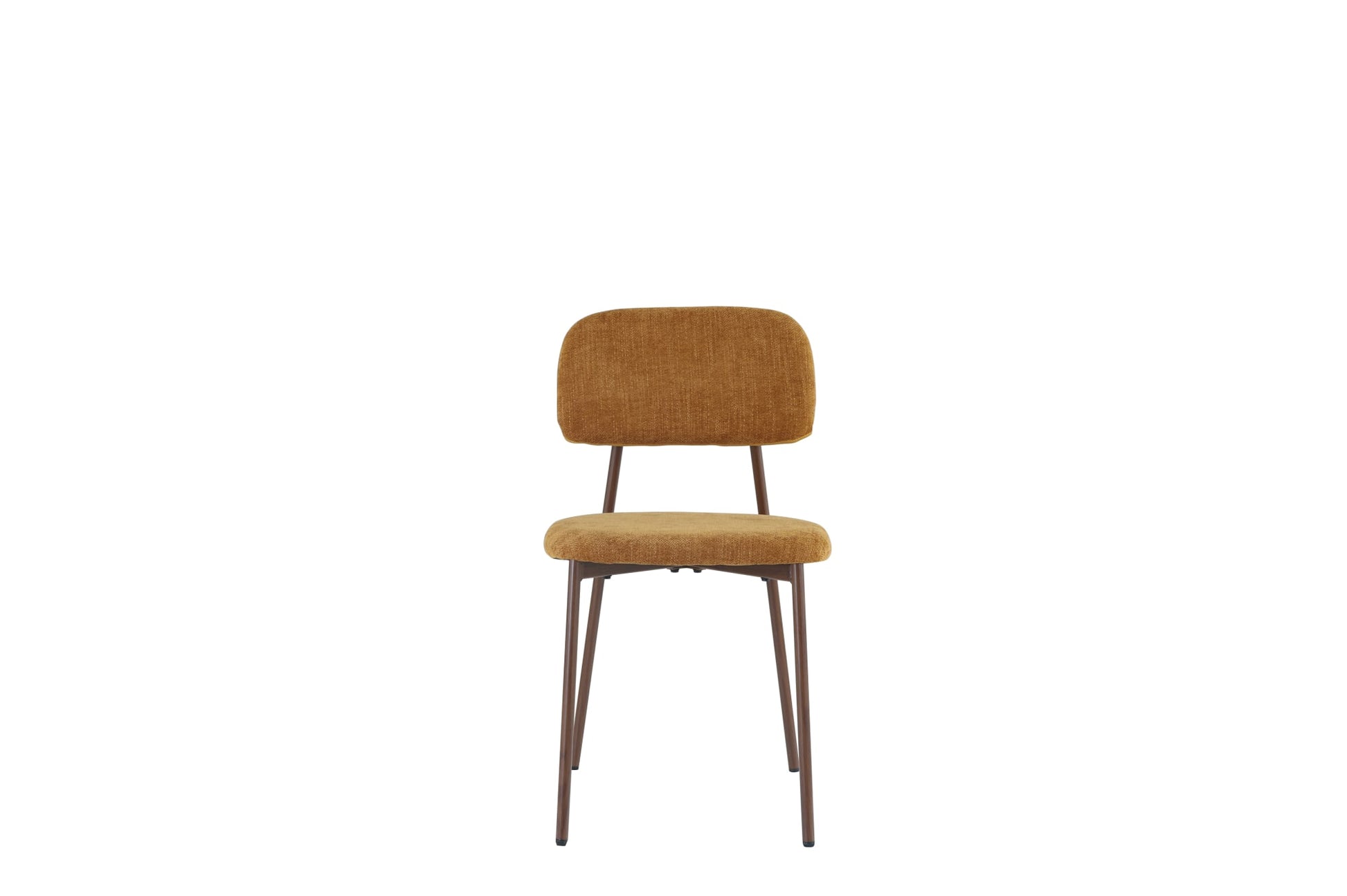 CHAISE AZRA PIED EFFET NOYER ASSISES TISSU HERITAGE OCRE