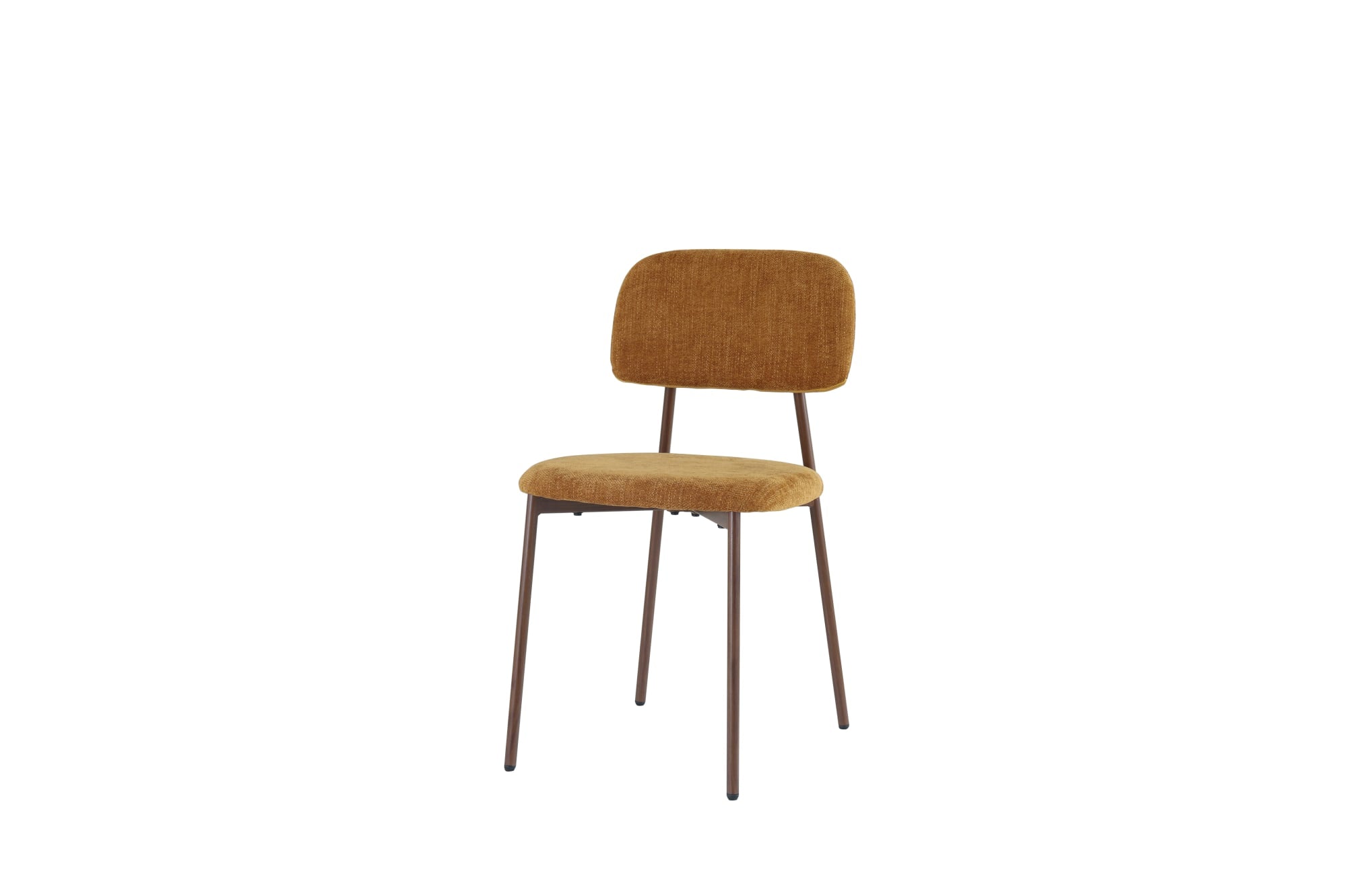 CHAISE AZRA PIED EFFET NOYER ASSISES TISSU HERITAGE OCRE