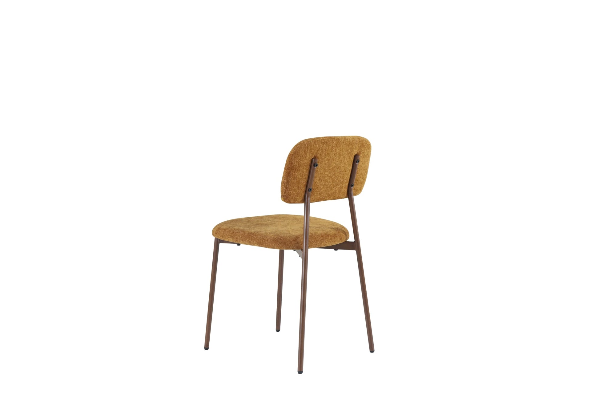 CHAISE AZRA PIED EFFET NOYER ASSISES TISSU HERITAGE OCRE