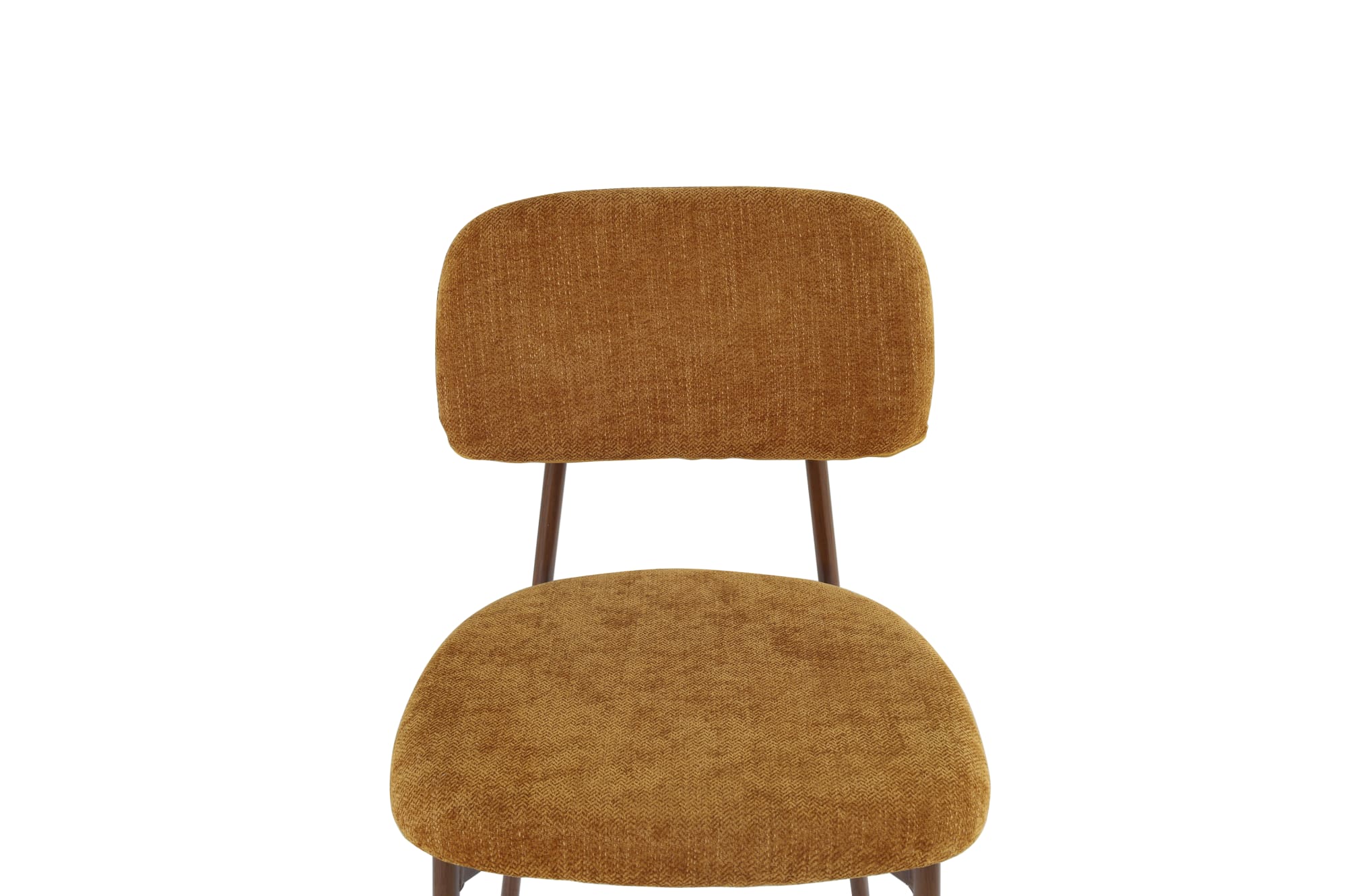 CHAISE AZRA PIED EFFET NOYER ASSISES TISSU HERITAGE OCRE