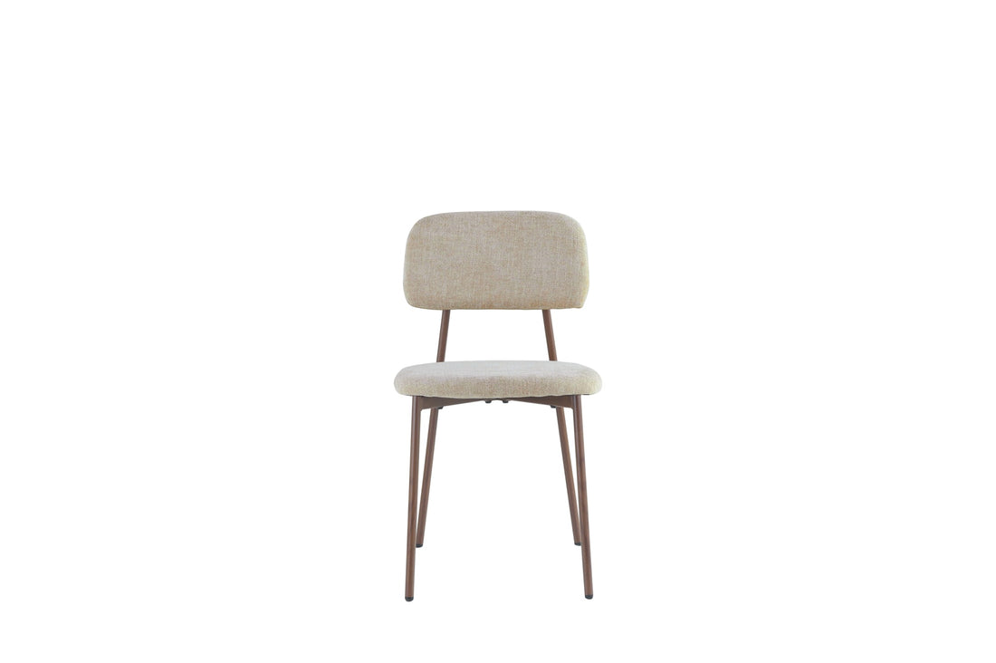 CHAISE AZRA PIED EFFET NOYER ASSISES TISSU HERITAGE SABLE