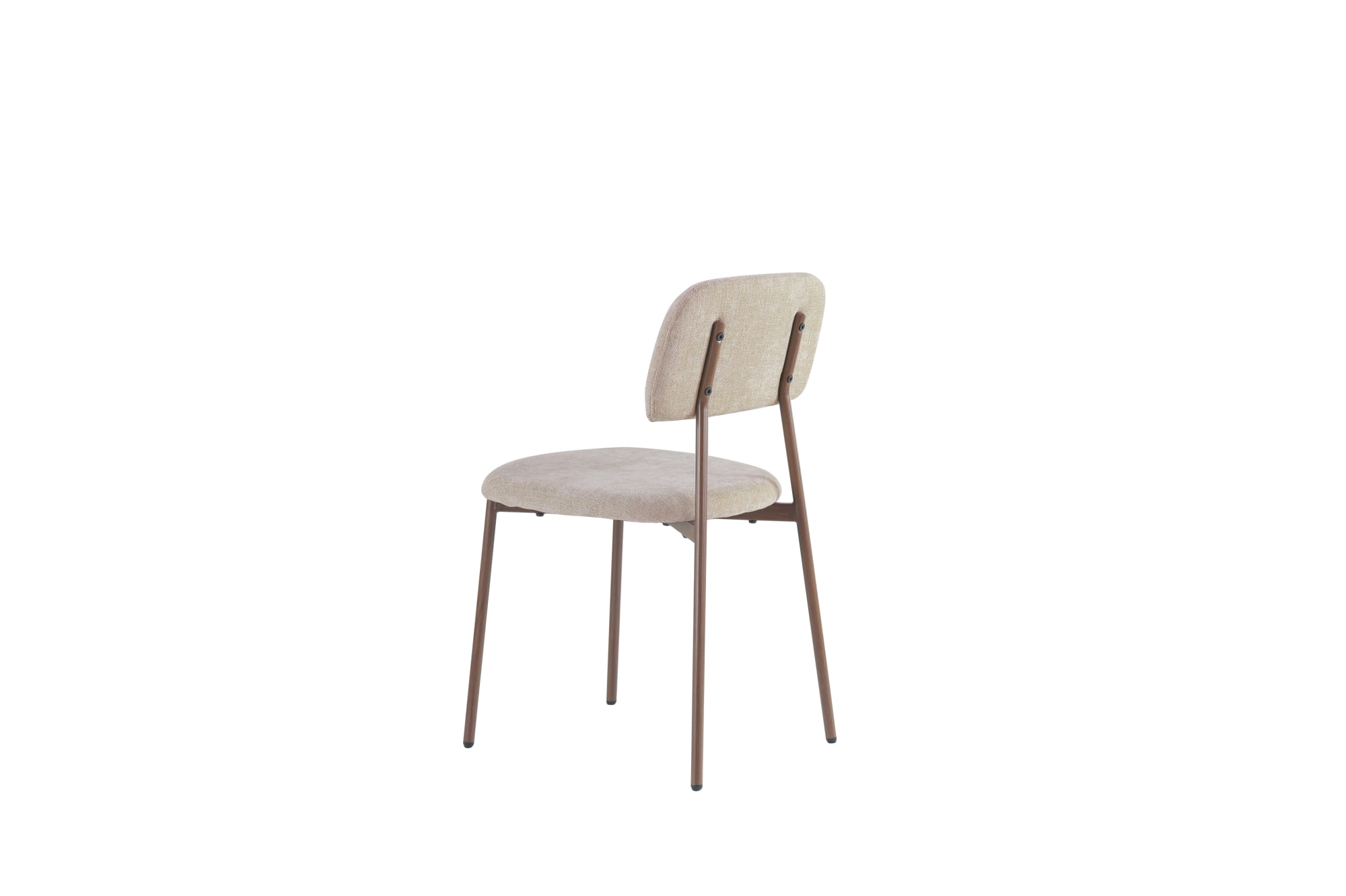 CHAISE AZRA PIED EFFET NOYER ASSISES TISSU HERITAGE SABLE