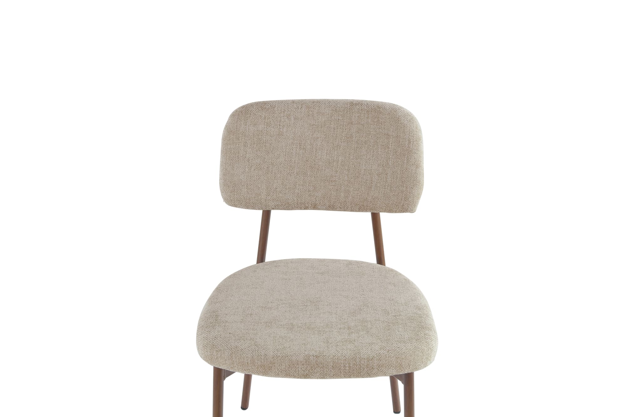 CHAISE AZRA PIED EFFET NOYER ASSISES TISSU HERITAGE SABLE