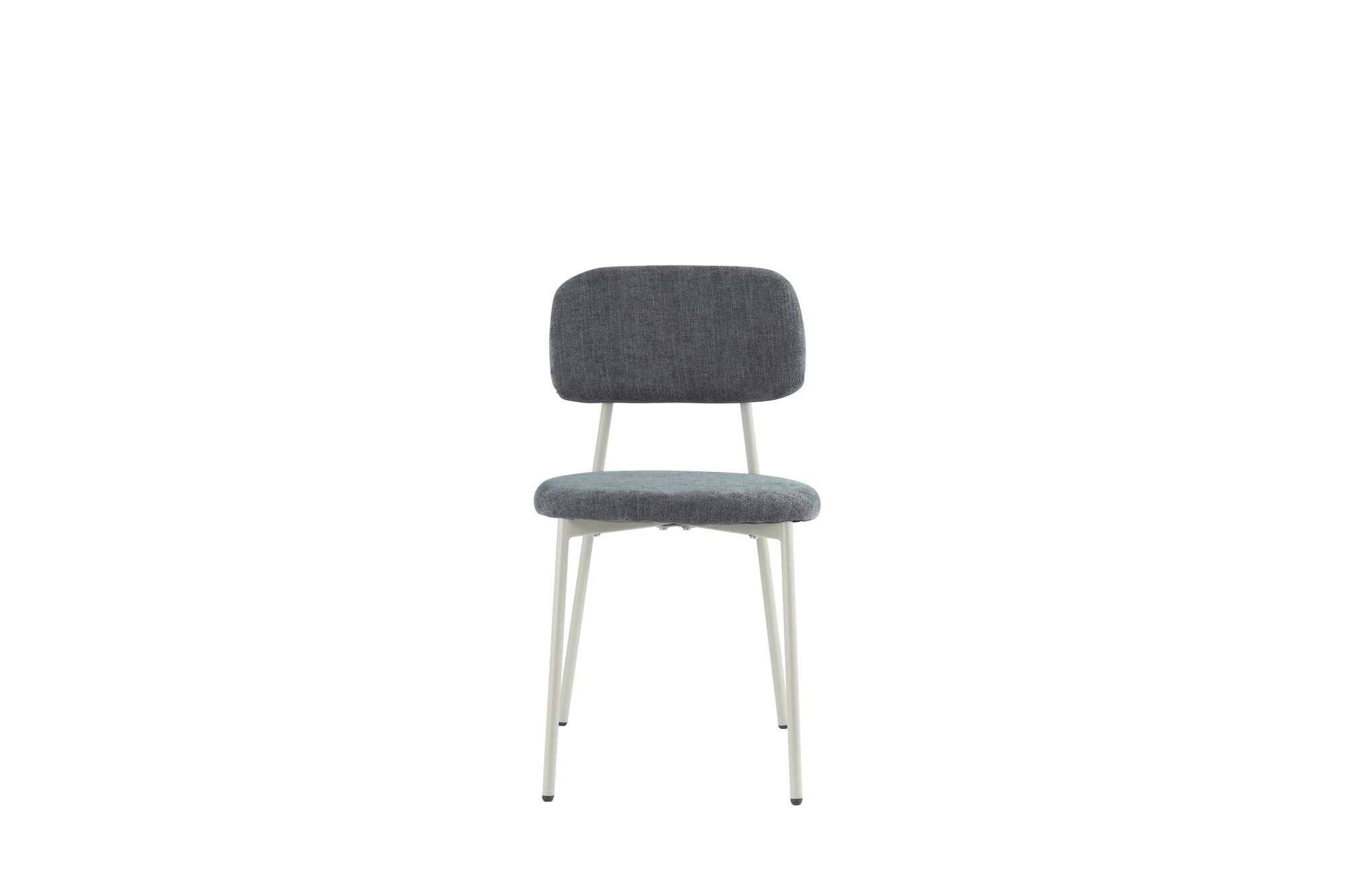CHAISE AZRA PIED METAL TAUPE ASSISES TISSU HERITAGE ANTHRACITE