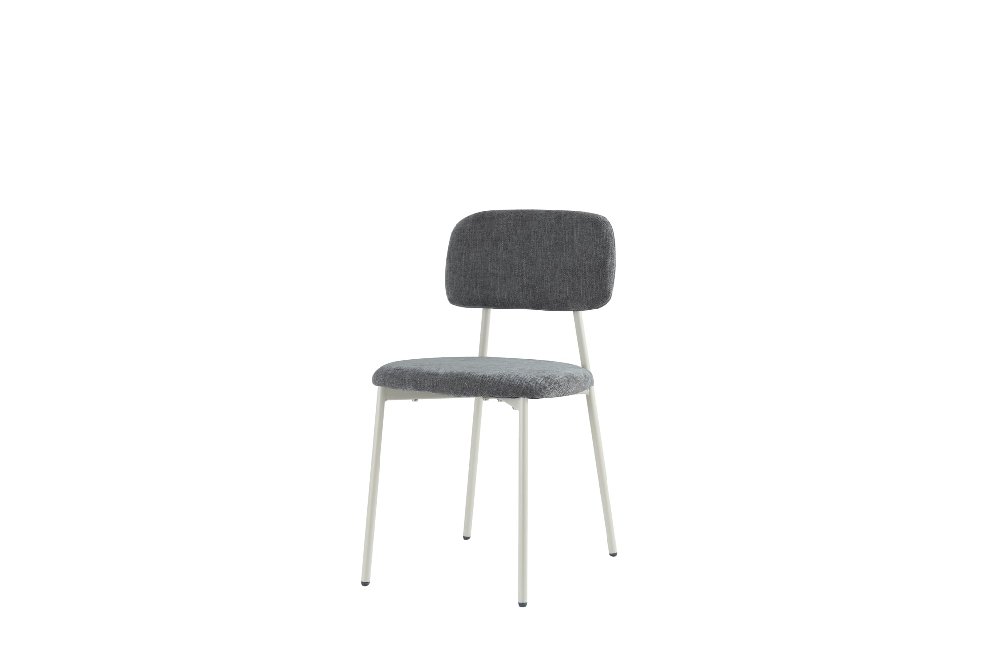 CHAISE AZRA PIED METAL TAUPE ASSISES TISSU HERITAGE ANTHRACITE