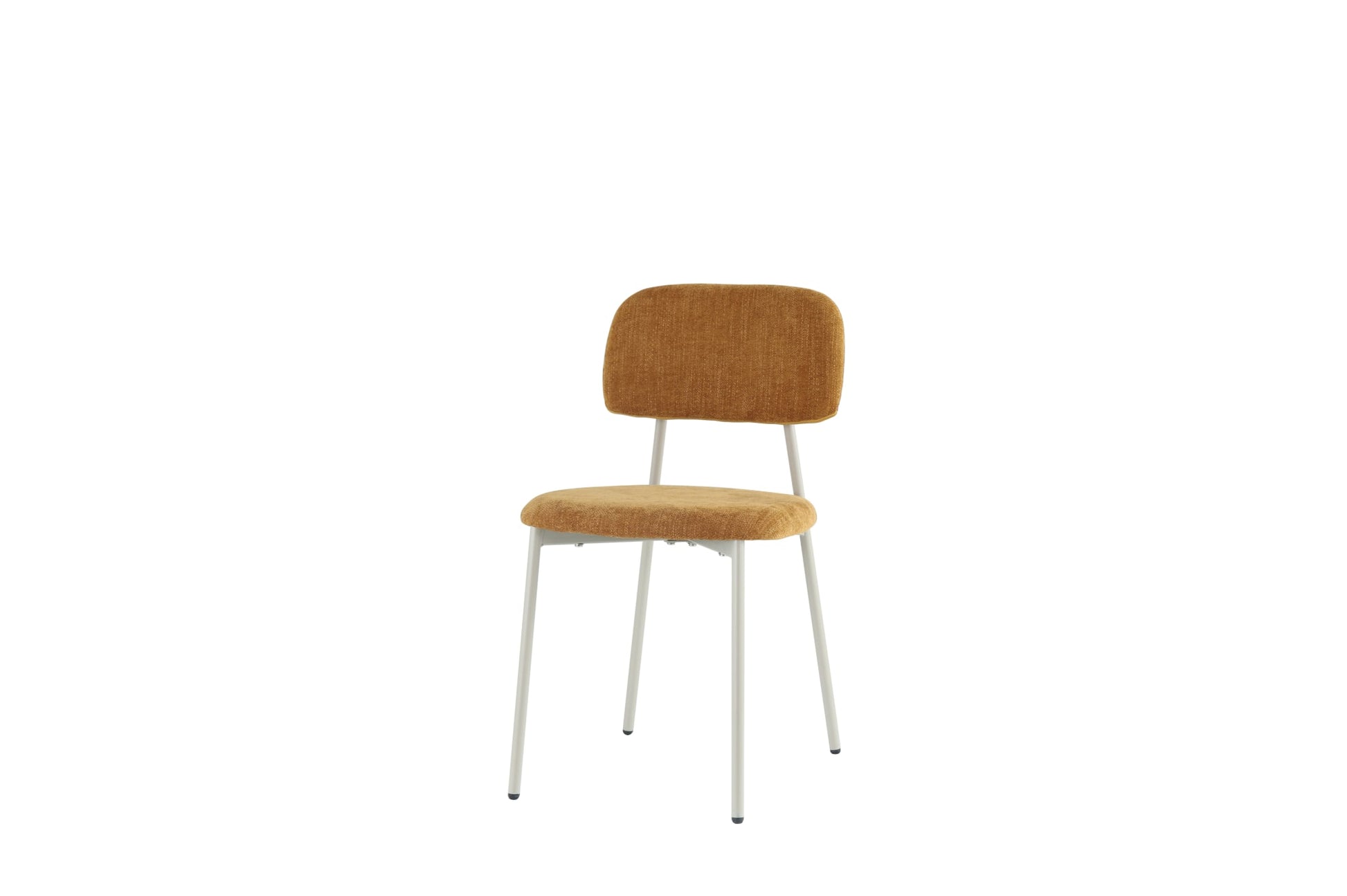 CHAISE AZRA PIED METAL TAUPE ASSISES TISSU HERITAGE OCRE