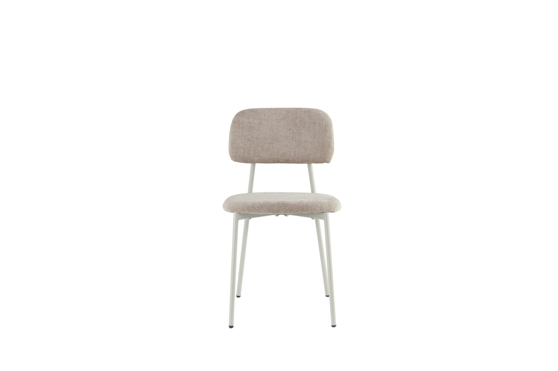 CHAISE AZRA PIED METAL TAUPE ASSISES TISSU HERITAGE SABLE
