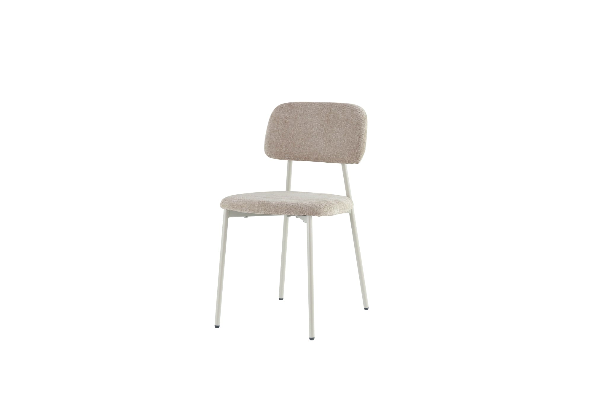 CHAISE AZRA PIED METAL TAUPE ASSISES TISSU HERITAGE SABLE