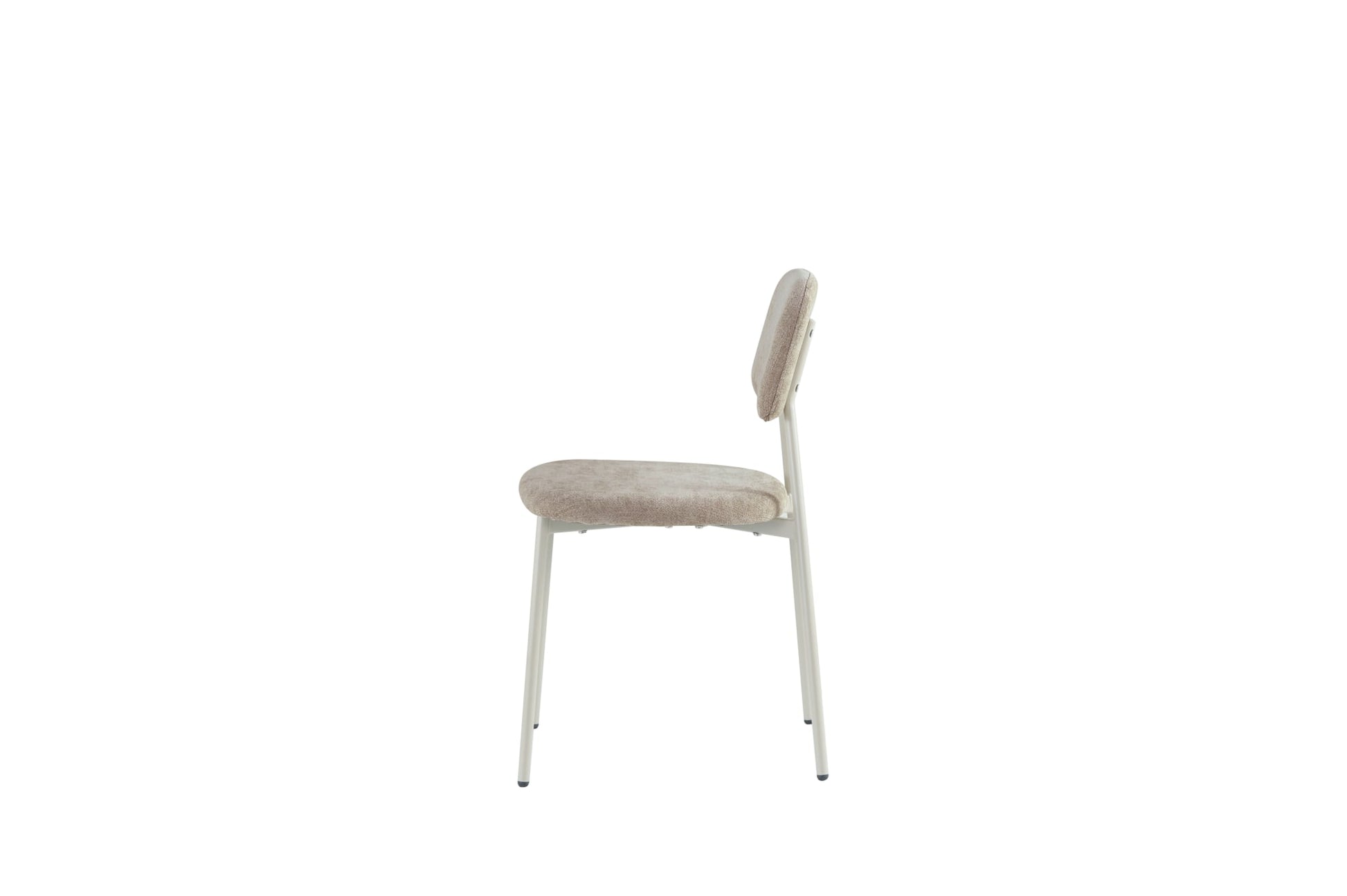 CHAISE AZRA PIED METAL TAUPE ASSISES TISSU HERITAGE SABLE